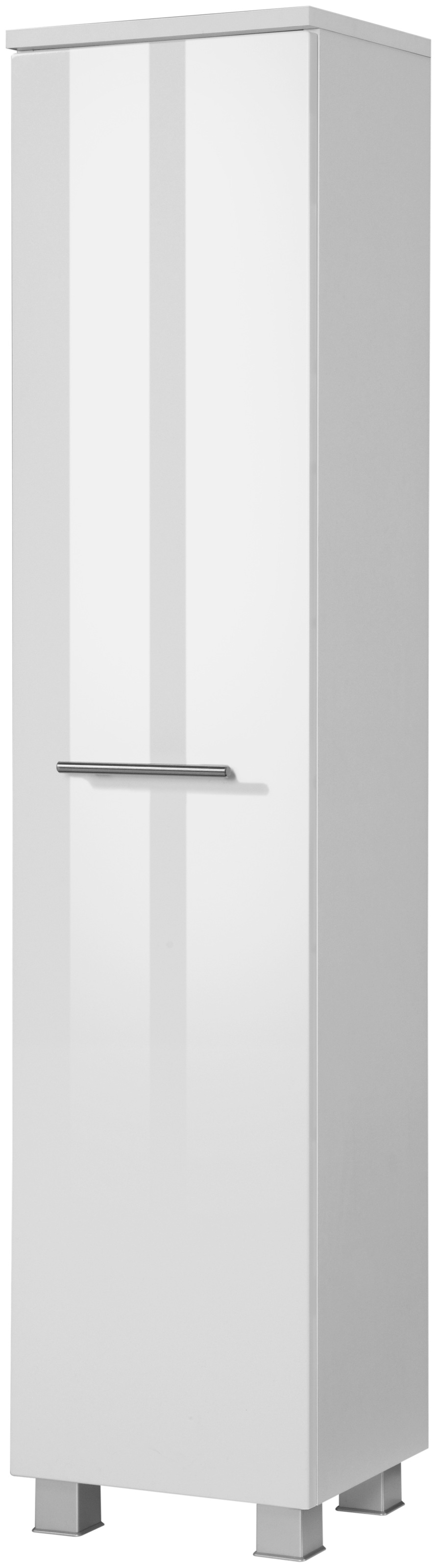 welltime Badmöbel-Set »"Trento", Badezimmer-Set, Hängeschrank, Unterschrank, Midischrank«, (5 St.), Waschbeckenunterschrank, Spiegelschrank inkl. Aufbauleuchte