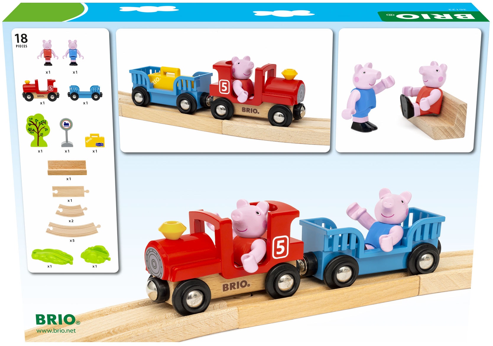 BRIO® Spielzeug-Eisenbahn »BRIO® WORLD, Peppa Wutz Eisenbahn-Set«
