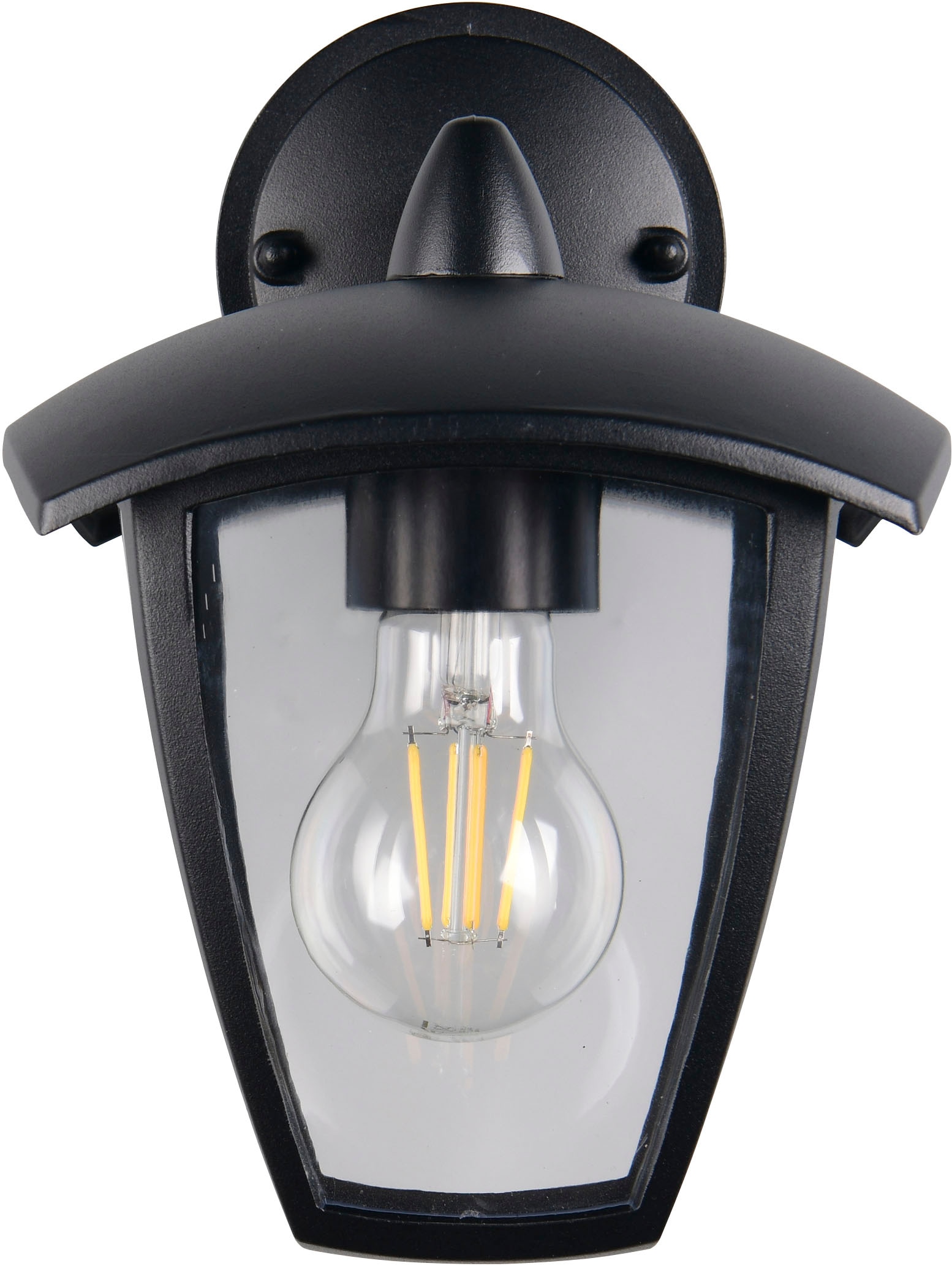 TRIO Leuchten Außen-Wandleuchte »VENTA, Laterne Hauswand Fassadenbeleuchtung, exkl 1x E27 max 10W, IP44« E27 1 Stk. warmweiß - kaltweiß Wandlampe Laternen-Optik, abwärts gerichtet, Schirm Kunststoff