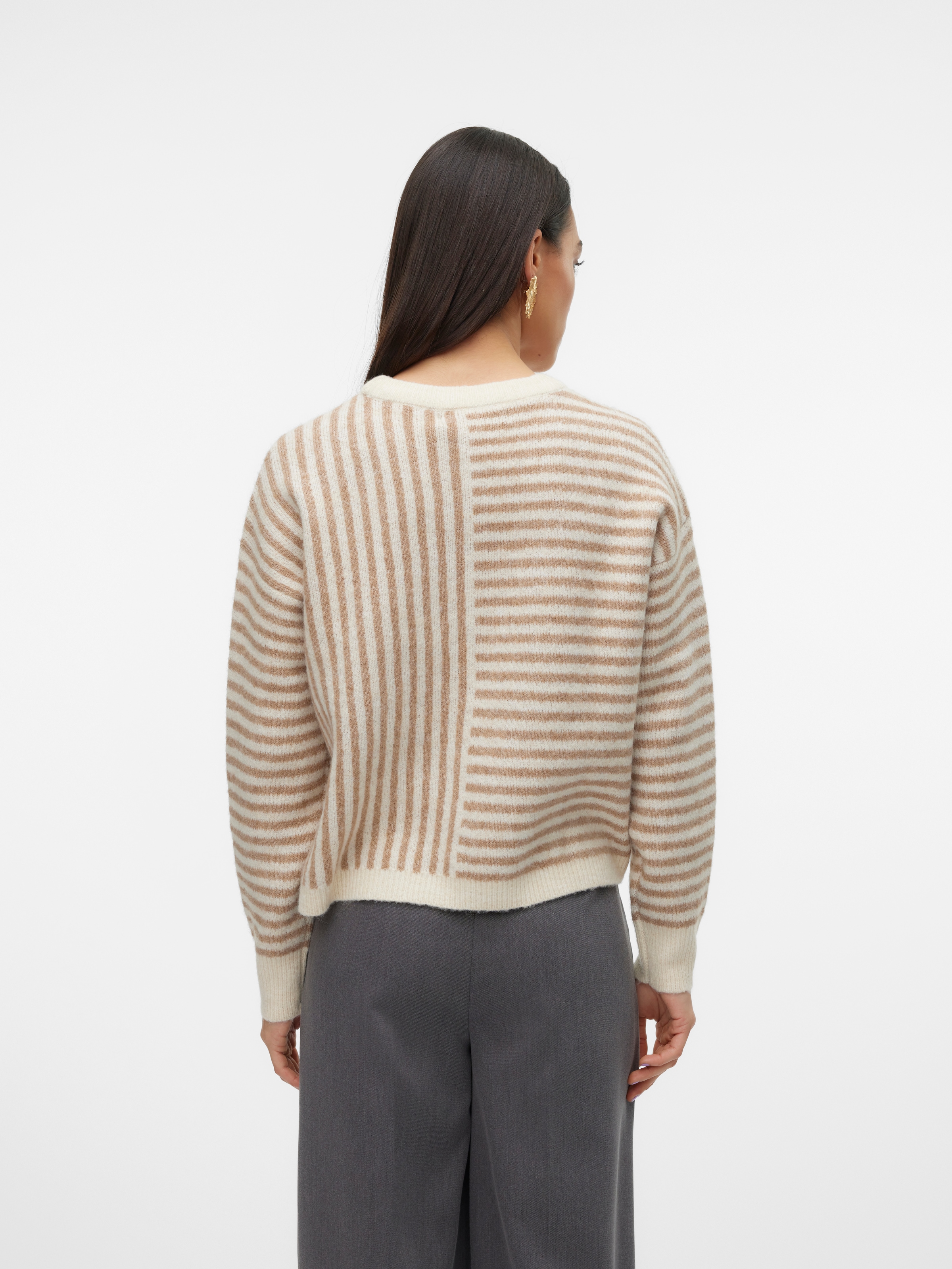 Vero Moda Strickpullover »VMURANUS LS ONECK CROPPED PULLOVER GA BF«