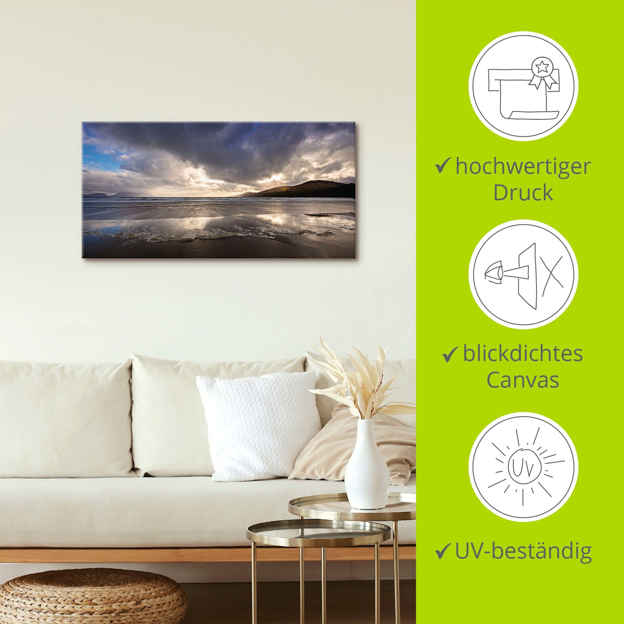 Artland Leinwandbild »Strandliebe II« Strand 1 Stk. tlg. als Leinwandbild in verschied. Größen