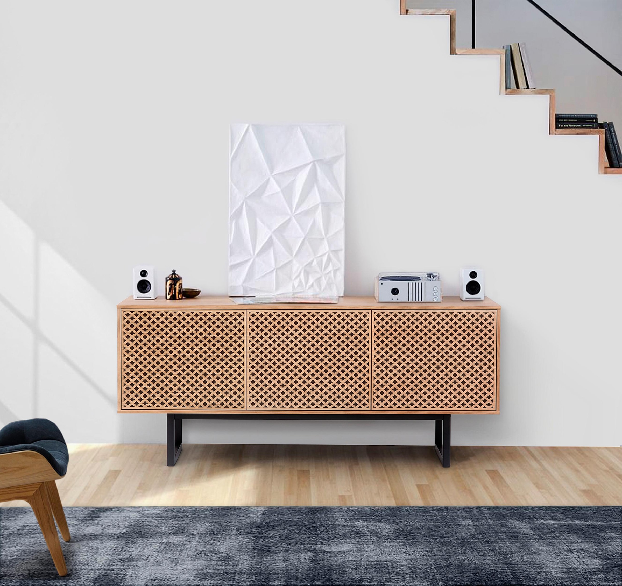 Woodman Sideboard »Malena«, Kommode mit Push-to open Funktion, Breite 175 cm