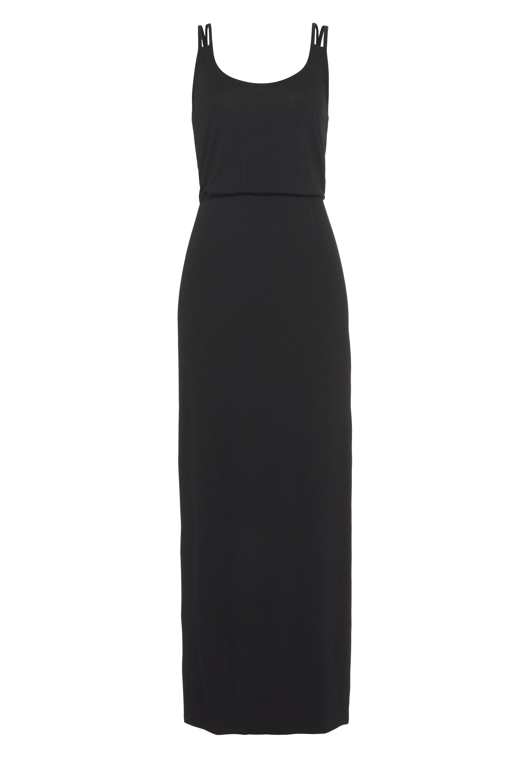 LASCANA Maxikleid, mit hohem Seitenschlitz, Sommerkleid, Strandkleid, Basic