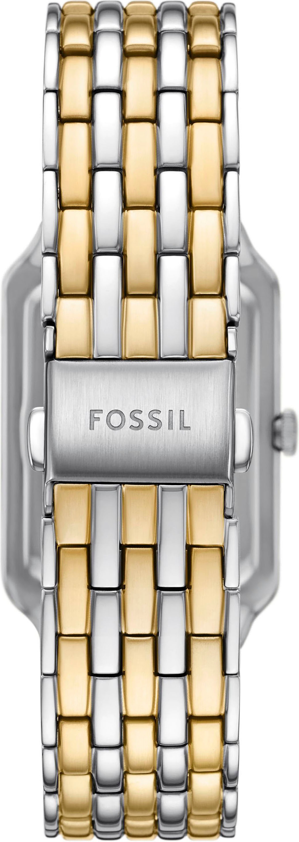 Fossil Quarzuhr »RAQUEL MOONPHASE«, Armbanduhr, Damenuhr, Edelstahlarmband, analog, Mondphase, Glassteine