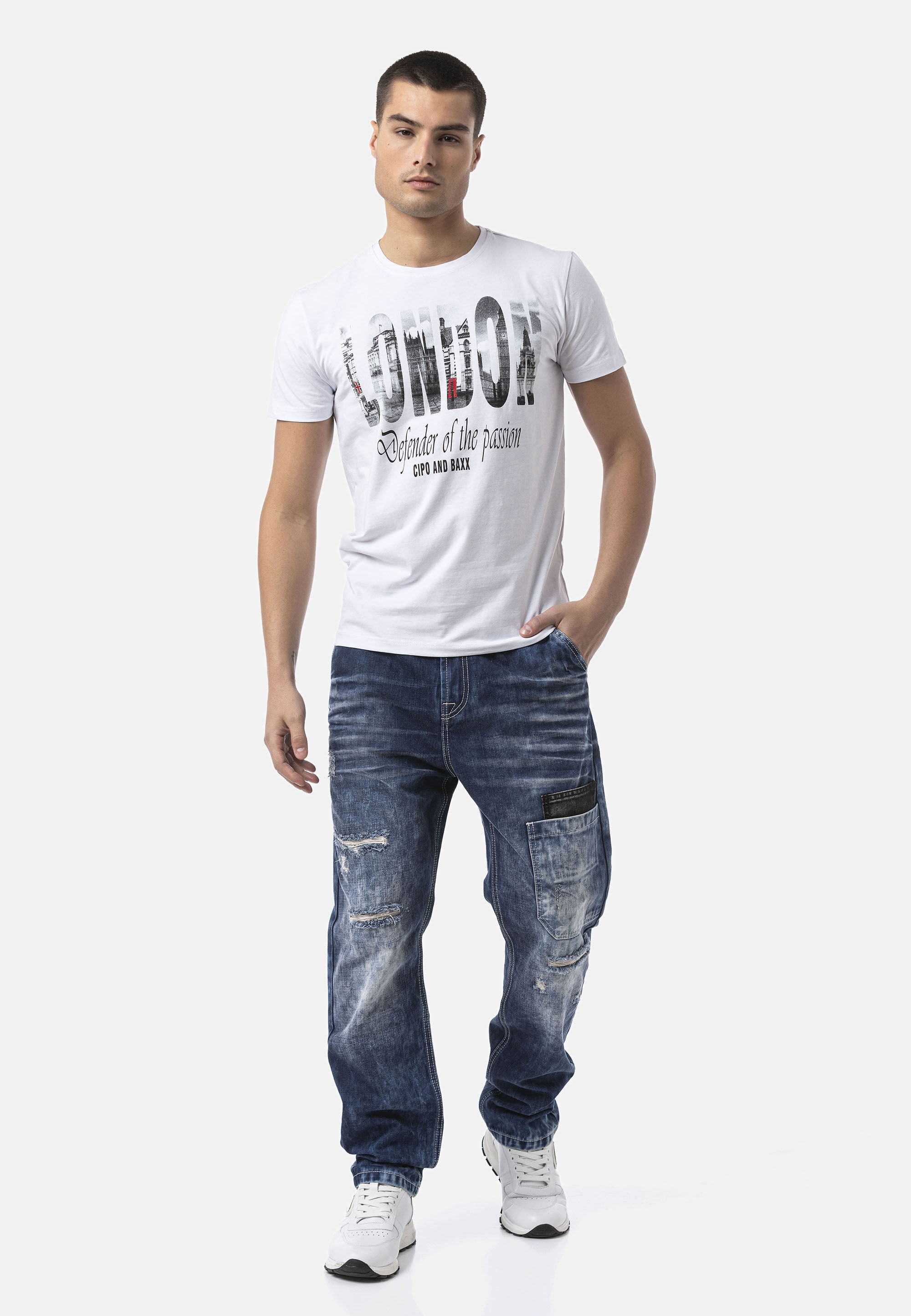 Cipo & Baxx T-Shirt »CT826« in Regular Fit