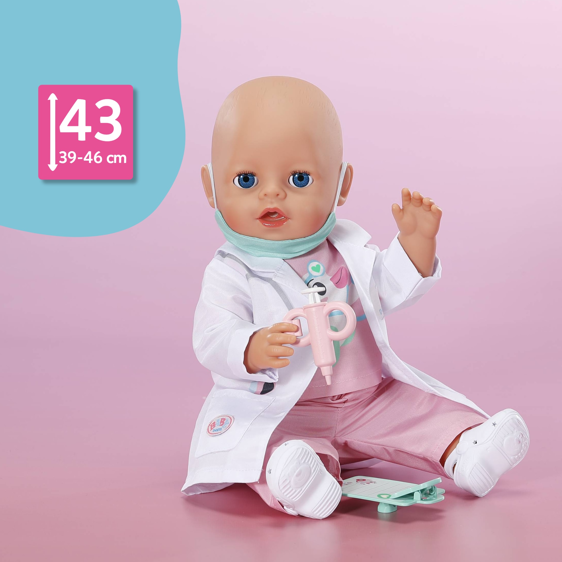Baby Born Puppenkleidung »Doktor-Outfit 43 cm« passend für Click & Play BABY born Puppen Größe 43 cm