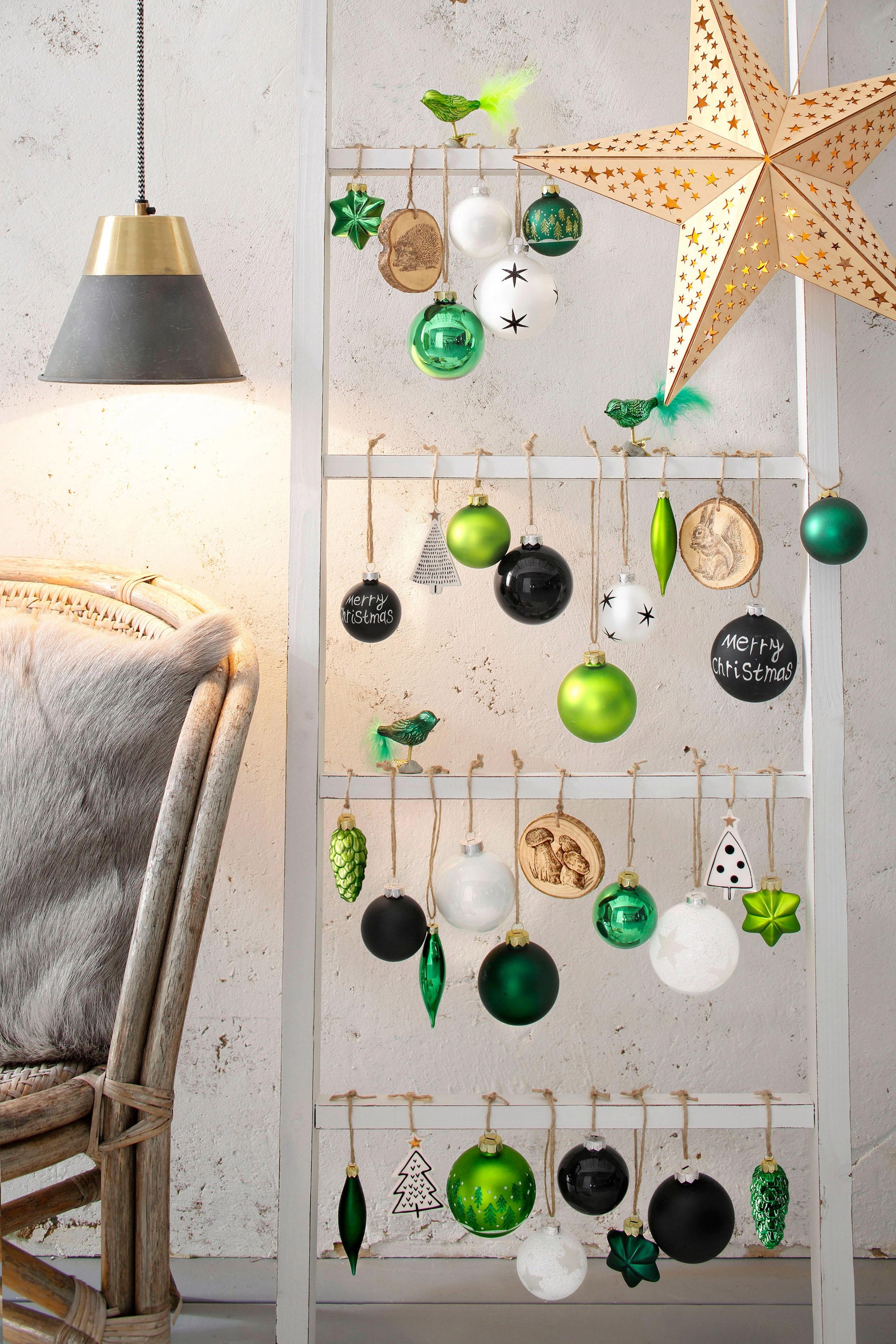 IC Winterworld LED Stern »Weihnachtsstern«, 10 flammig, aus Holz, mit Lichterkette, Weihnachtsdeko