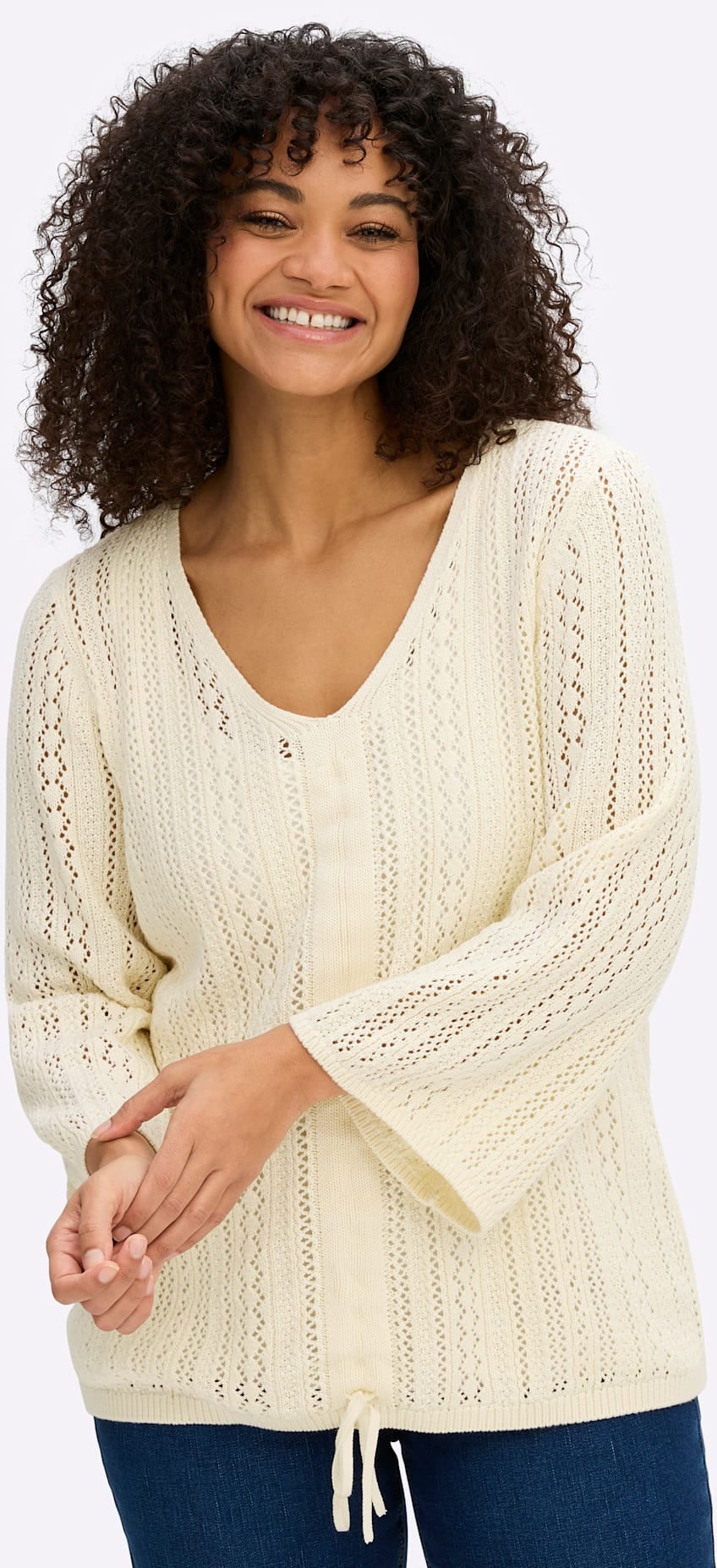 Sheego Strickpullover »3/4-Arm-Pullover«