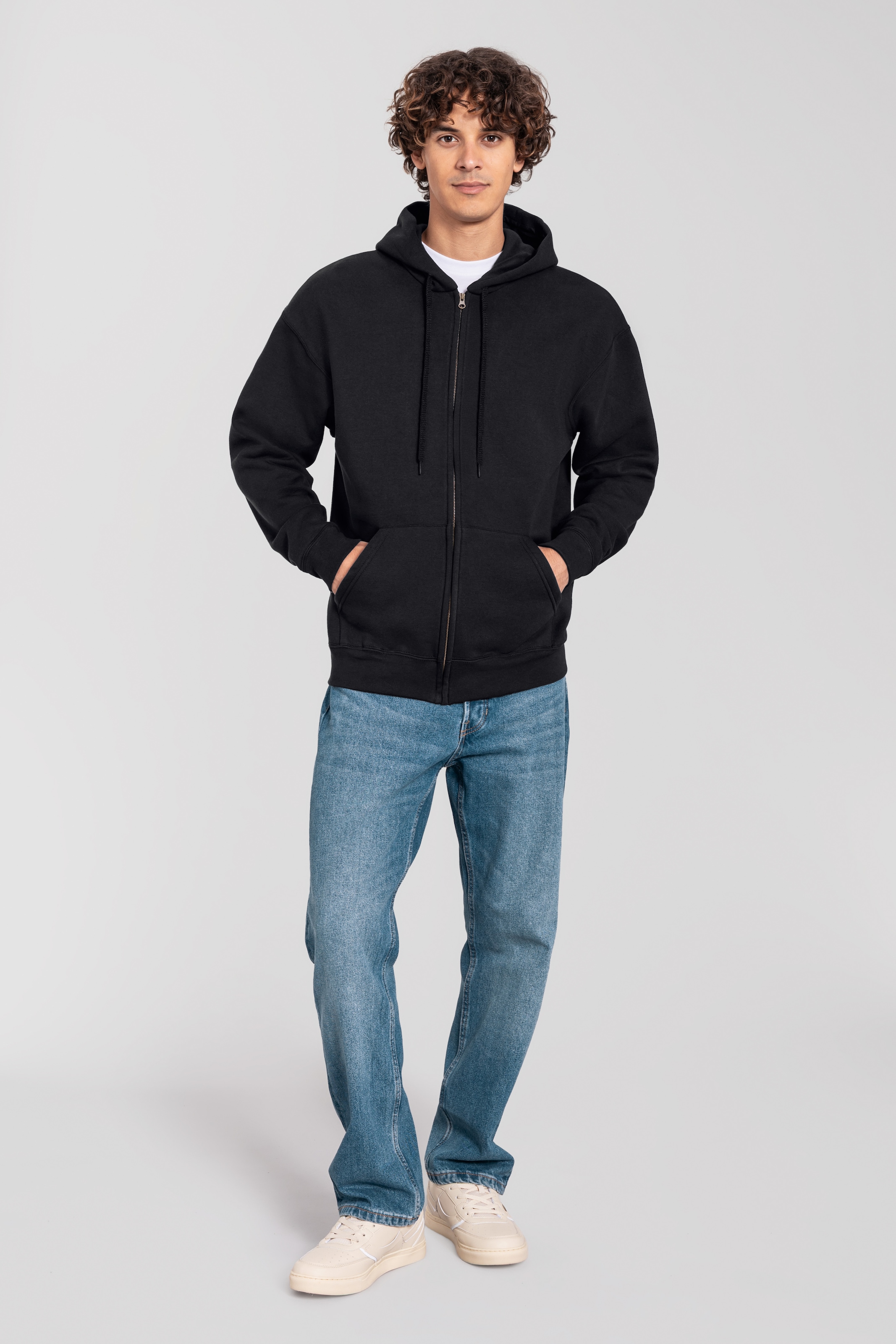 Fruit of the Loom Kapuzensweatjacke »Iconic Premium Hooded Sweat Jacket« mit Kordelzug, meliert, normal geschnitten