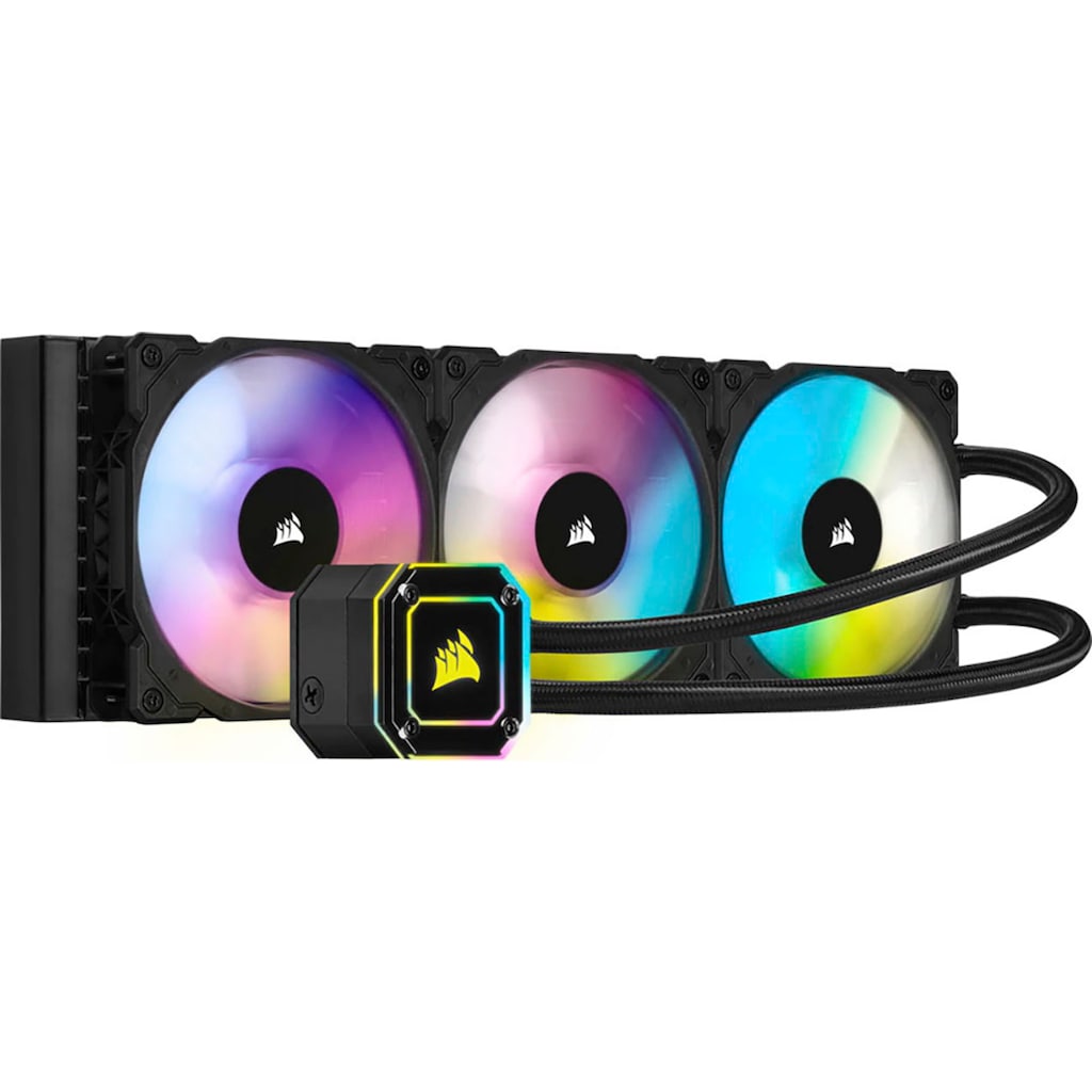 Corsair CPU Kühler »iCUE H150i ELITE RGB Liquid CPU Cooler«, (1 St.), RGB Beleuchtung, iCUE