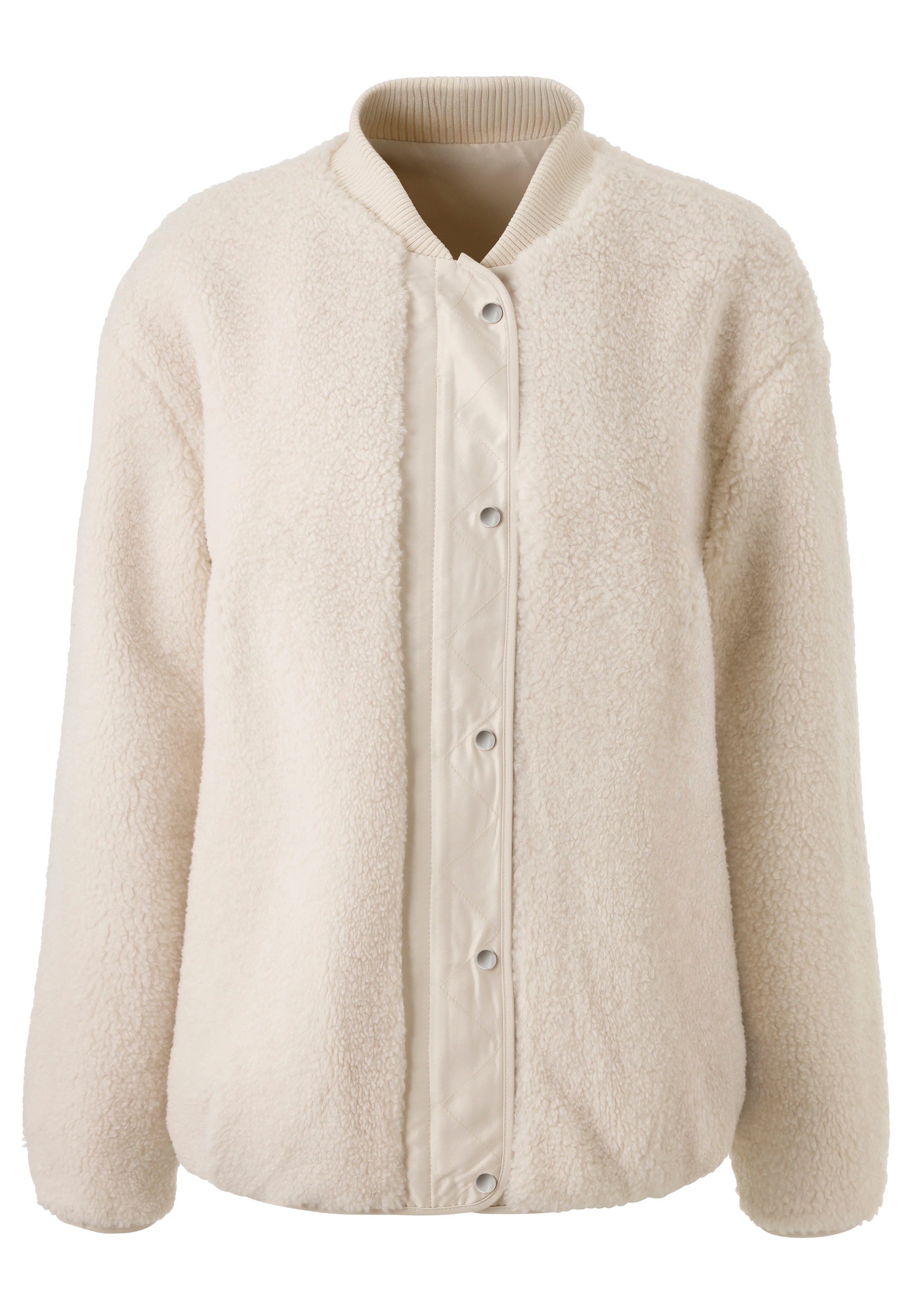 Aniston CASUAL Wendejacke, aus kuscheligem Teddy-Plüsch und glattem Webstoff - NEUE KOLLEKTION
