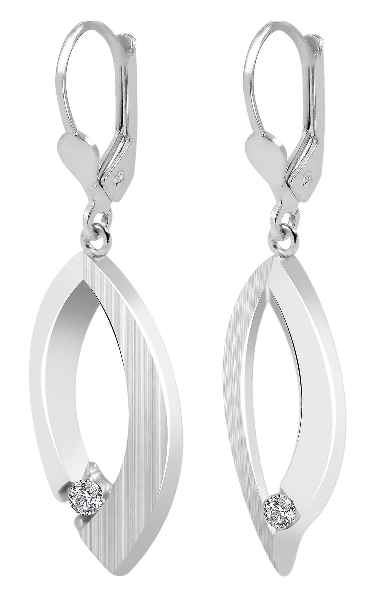 Adelia´s Paar Ohrhänger »Damen Ohrringe ¿ Ohrhänger aus 925 Silber mit Zirkonia«