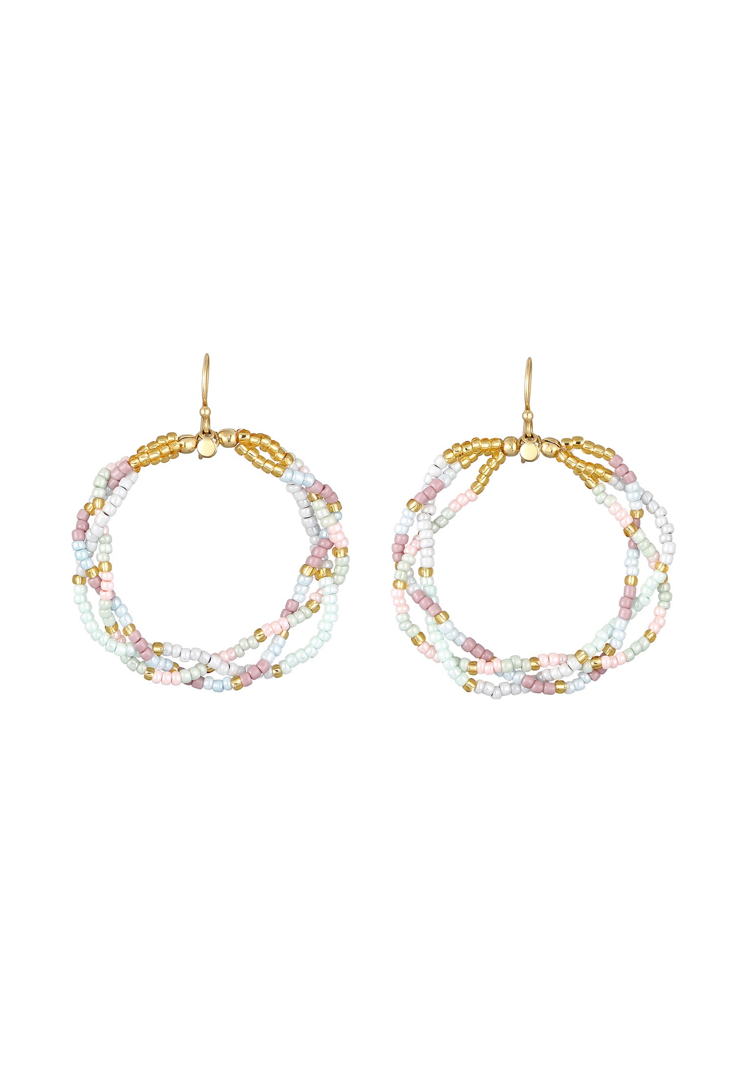 Elli Paar Ohrhänger »Ohrringe Ohrhänger Glasperlen 925 Sterling Silver Gold-plated«