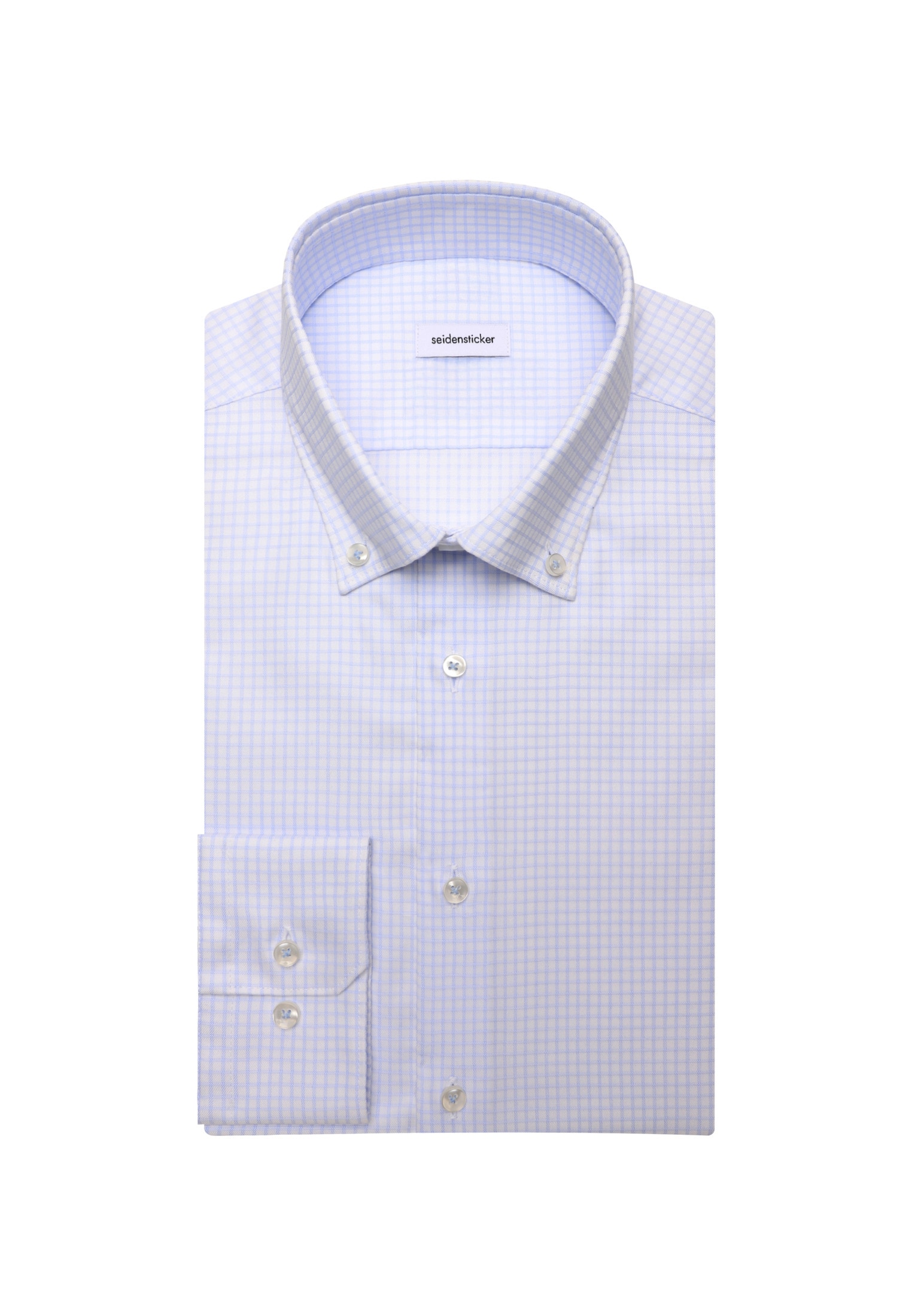 seidensticker Businesshemd »Schwarze Rose« Shaped 1/1 Button-Down-Kragen Karo