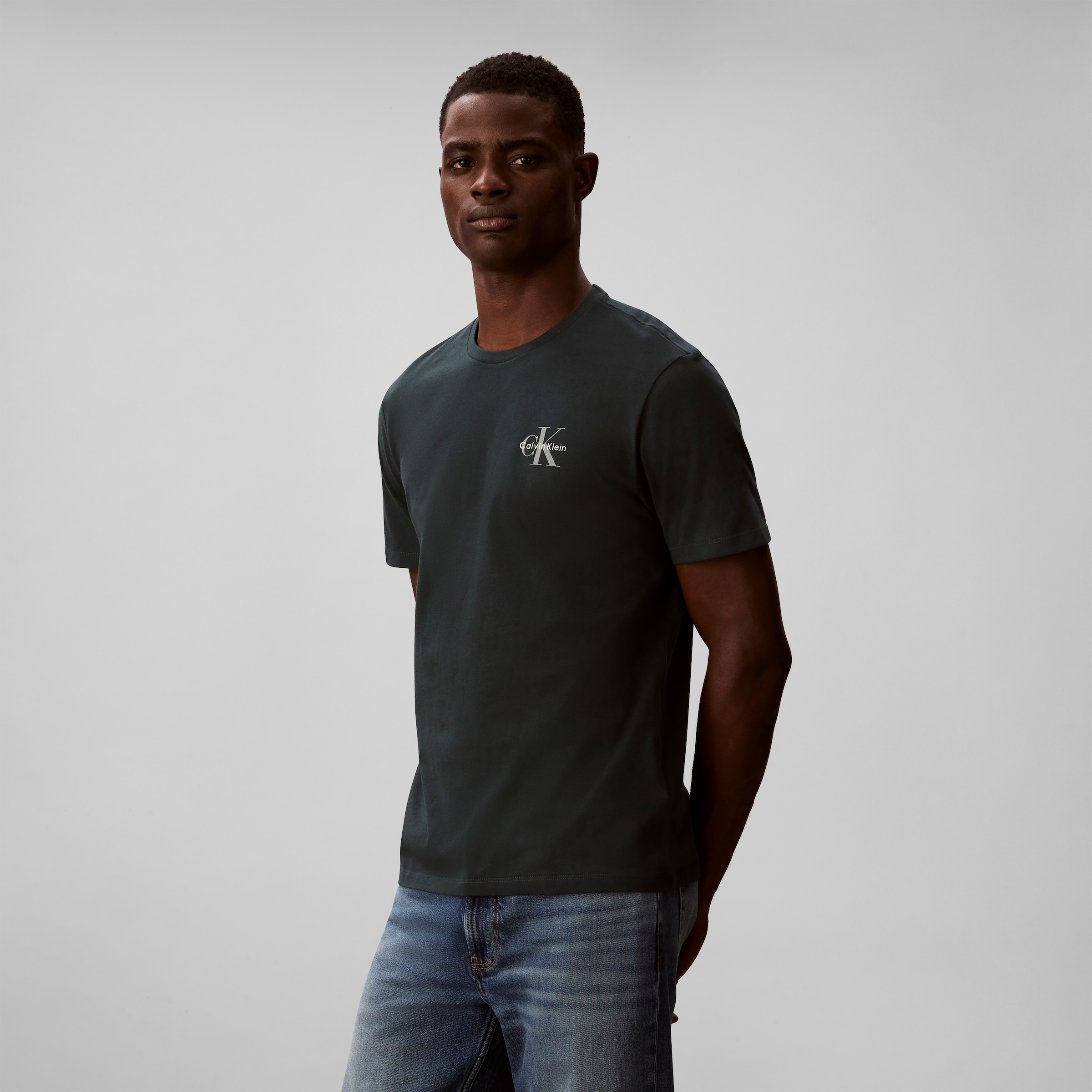 Calvin Klein Jeans T-Shirt »CLASSIC MICRO MONOLOGO 2PK« Set, 2 tlg. Regular fit mit Rundhalsausschnitt