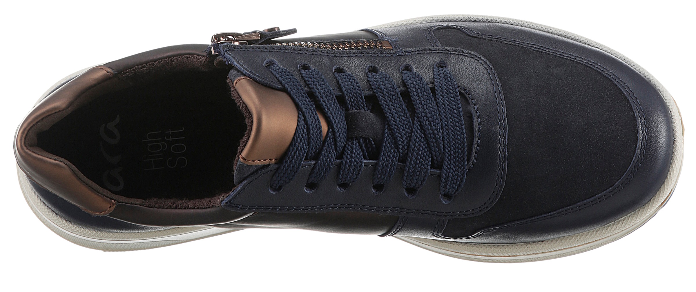 Ara Sneaker »SAPPORO«, Freizeitschuh, Halbschuh, Schnürschuh in Komfortweite H = sehr weit