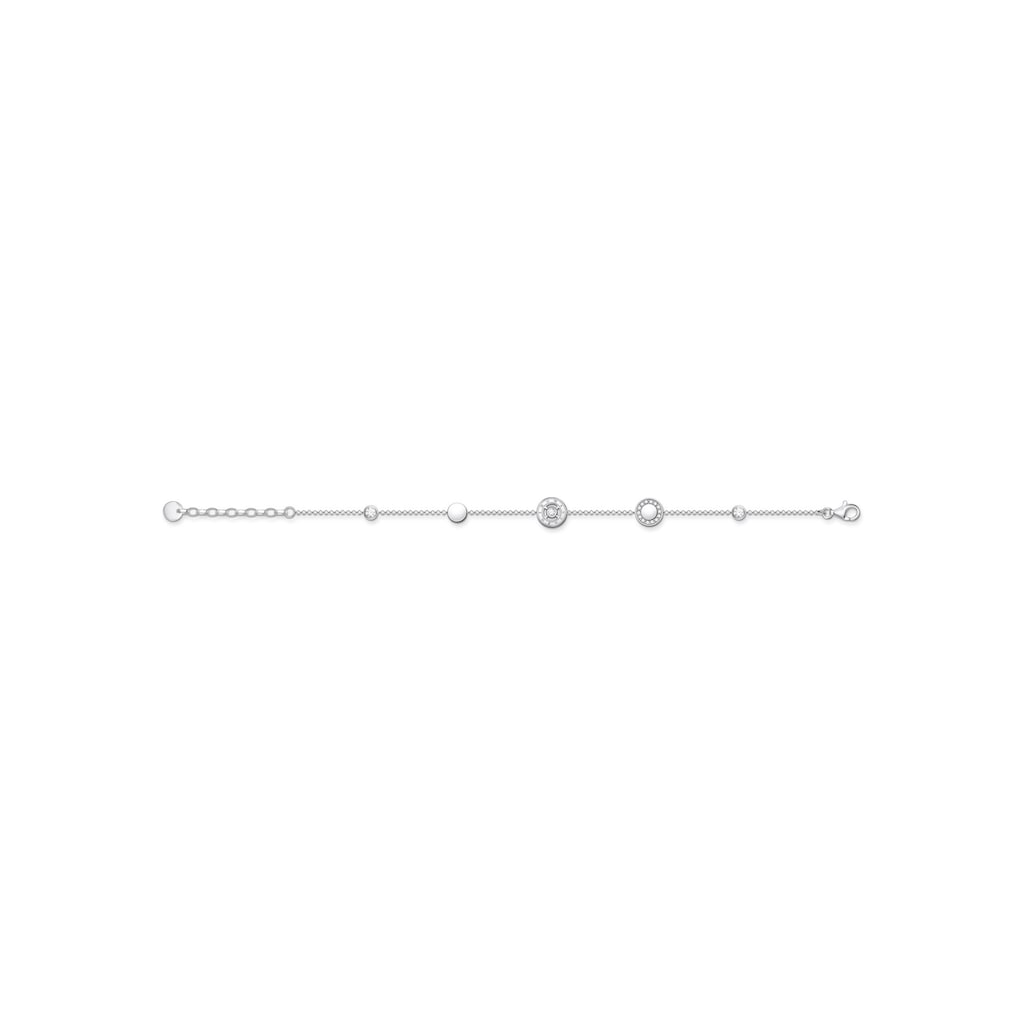 THOMAS SABO Armband »Kreis mit weißen Steinen silber, A1880-051-14-L19V«