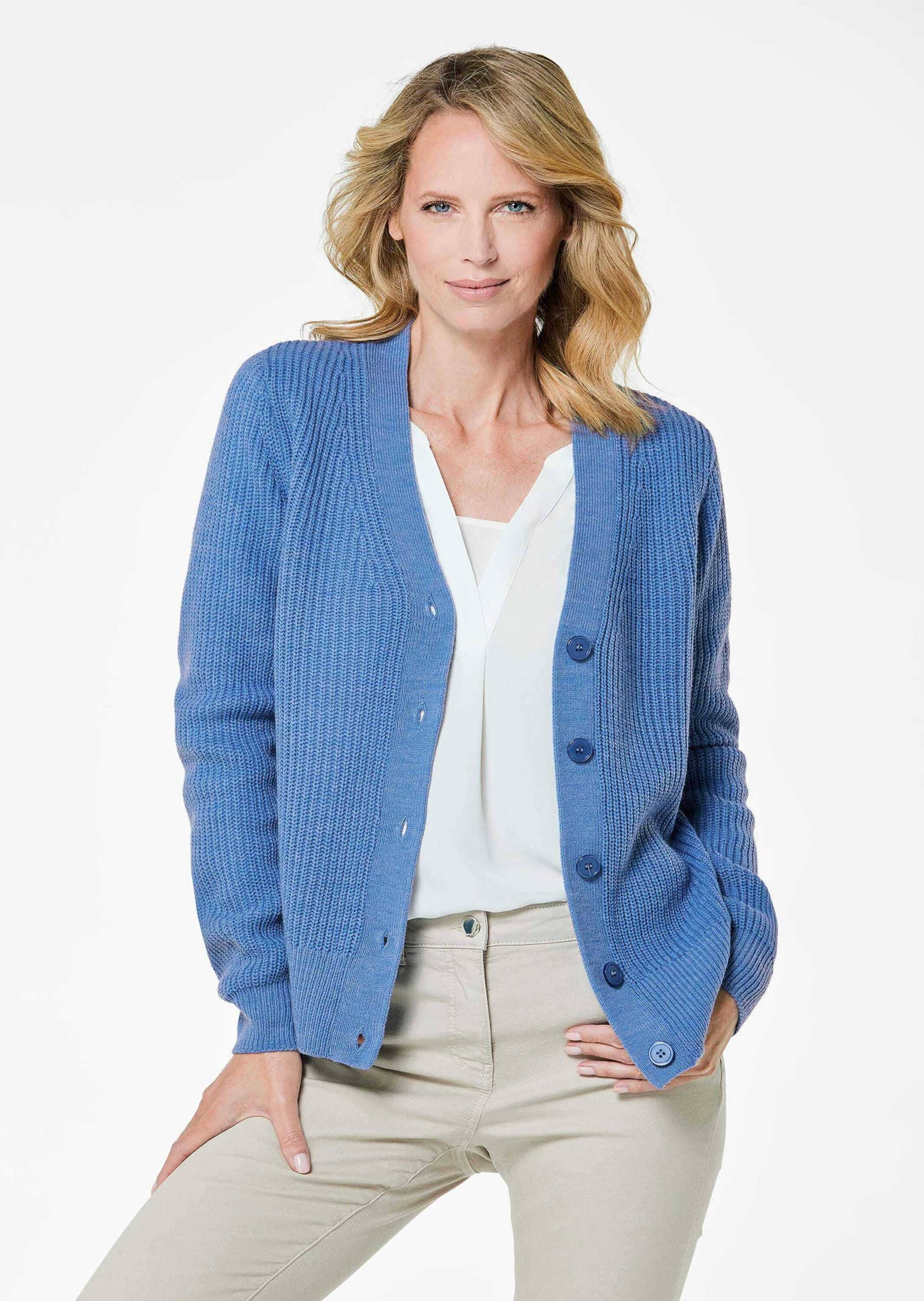 GOLDNER Strickjacke »Pflegeleichte Strickjacke in hochwertiger Rippenstruktur«