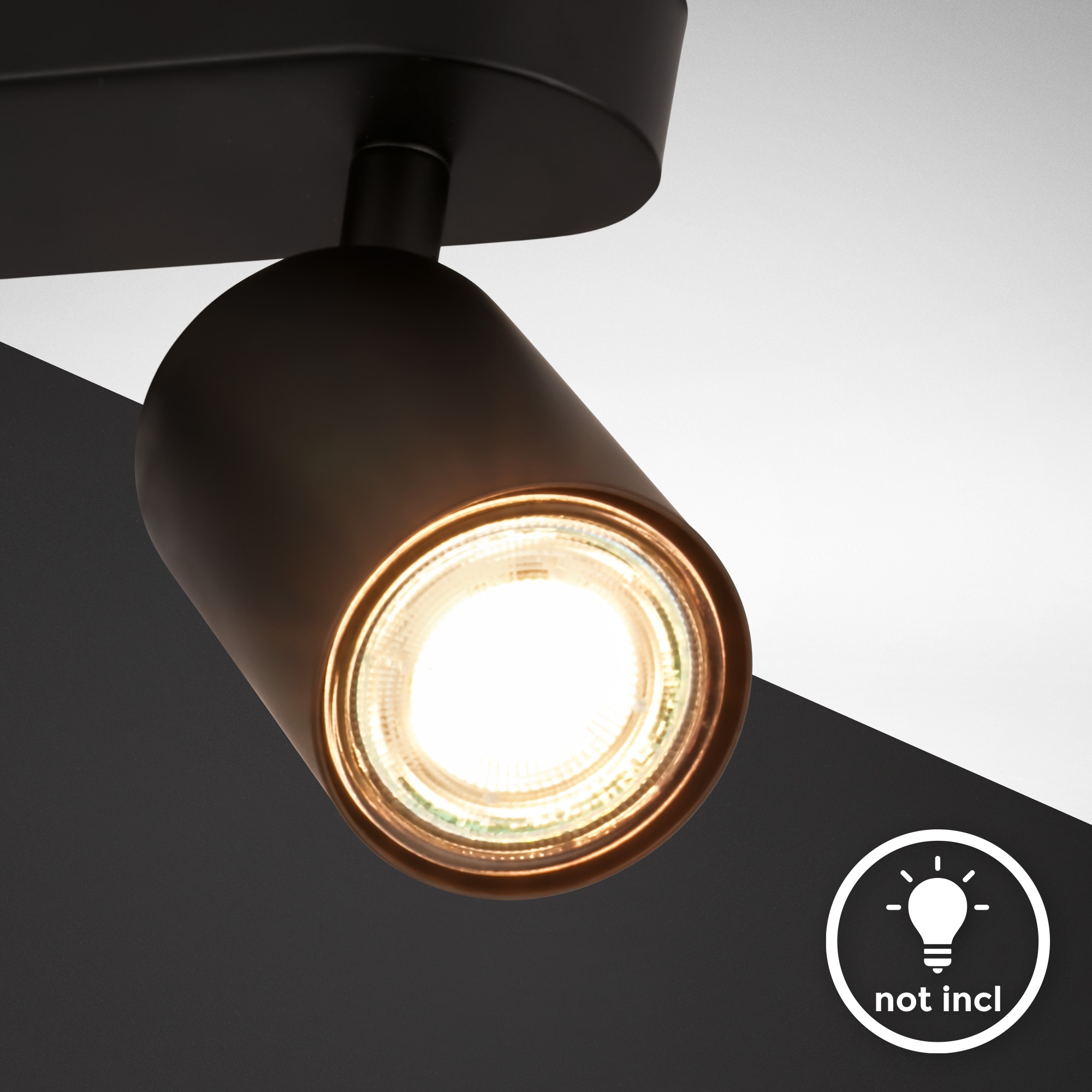 B.K.Licht Deckenspot »Deckenlampe schwenkbar, GU10 Deckenleuchte«, 1 flammig, Leuchtmittel GU10 | ohne Leuchtmittel, 39 cm Länge schwarz Schlafzimmerlampe