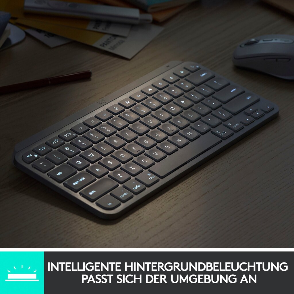 Logitech Wireless-Tastatur »MX Keys Mini For Mac«, (Fn-Tasten-Multimedia-Tasten)