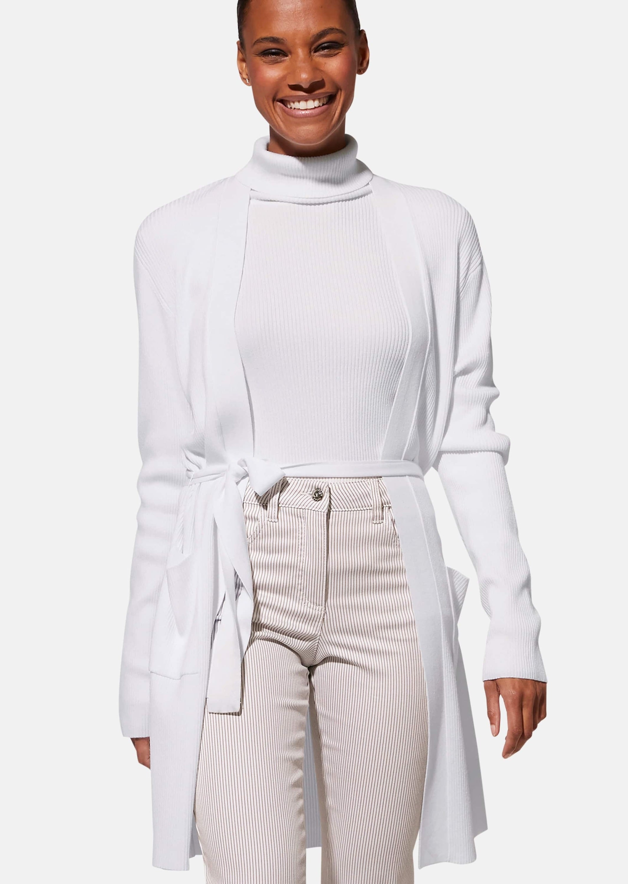 MADELEINE Strickjacke »Strickjacke Lange Strickjacke mit Bindeband«