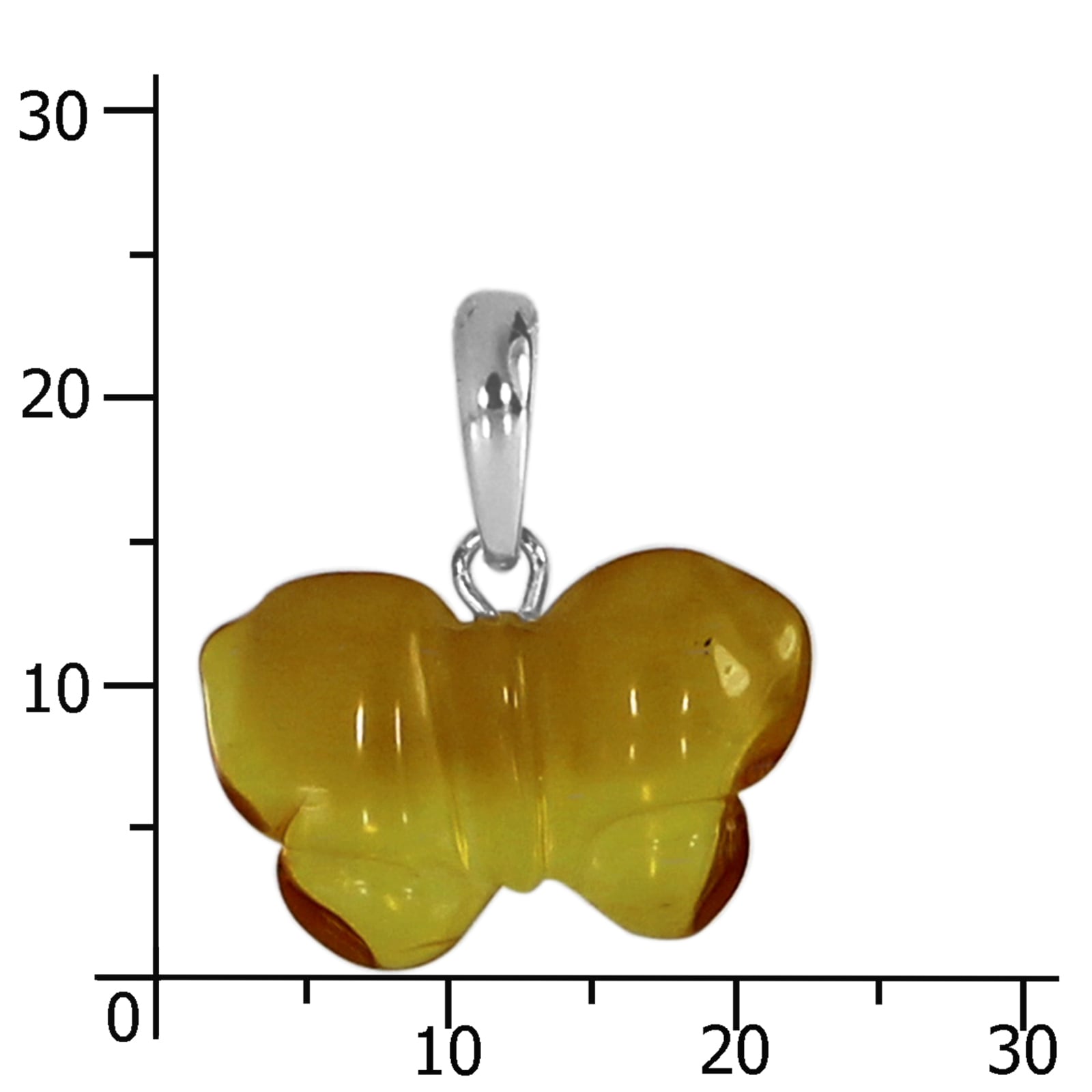 OSTSEE-SCHMUCK Kettenanhänger »- Schmetterling - Silber 925/000 - Bernstein«