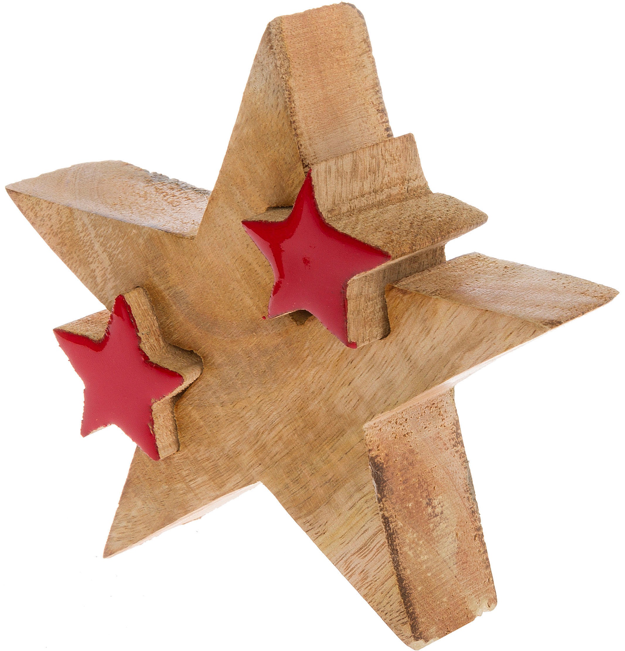 Myflair Möbel & Accessoires Dekostern (2 Deko mit Sternen«, im Holz, St.), Shop »Star, Online Weihnachtsstern, 14 cm aus ca. Stern, Höhe OTTO kleinen Puzzle Weihnachtsdeko