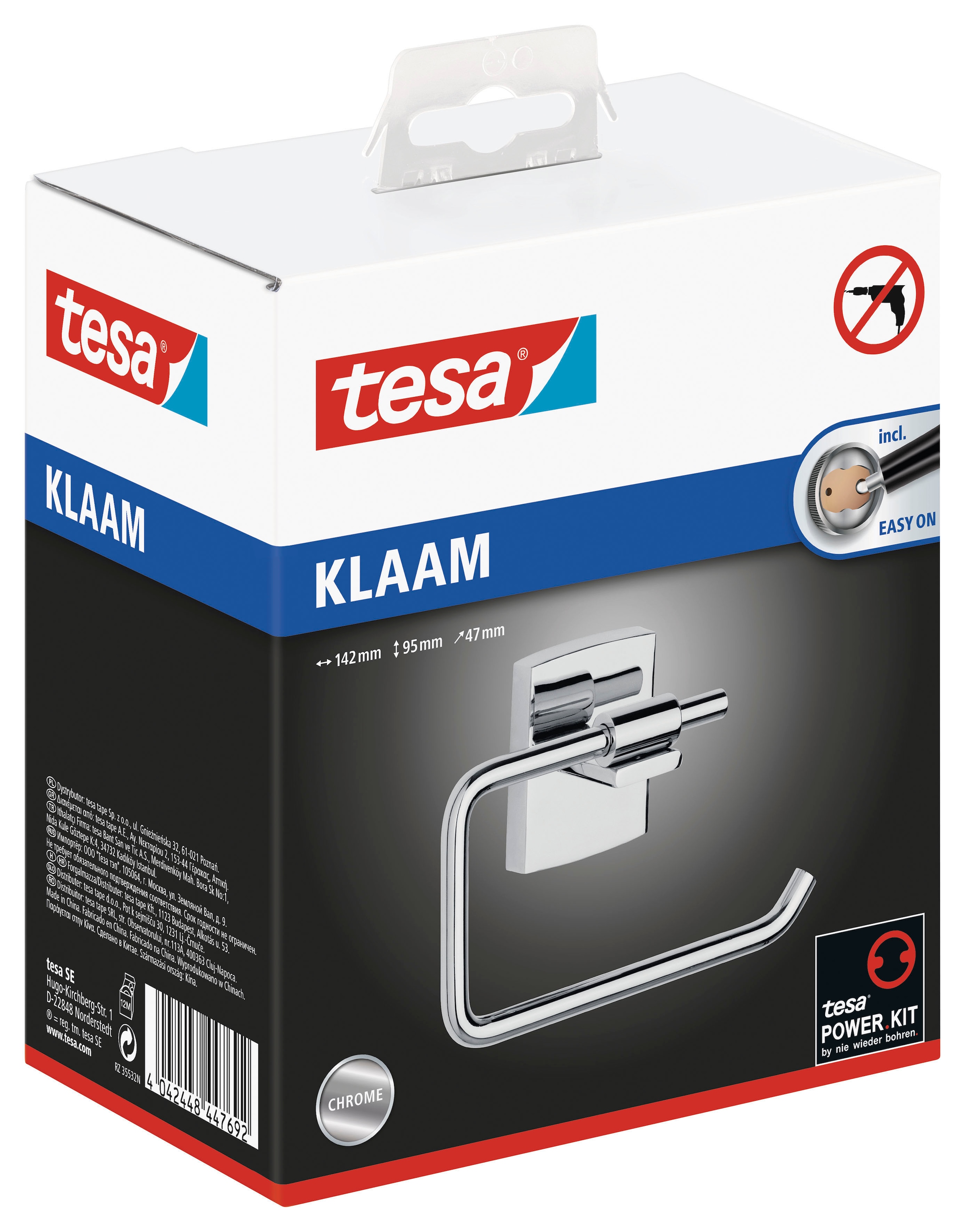 tesa Toilettenpapierhalter »Toilettenpapierhalter 1x tesa klaam Toilettenpapierhalter«