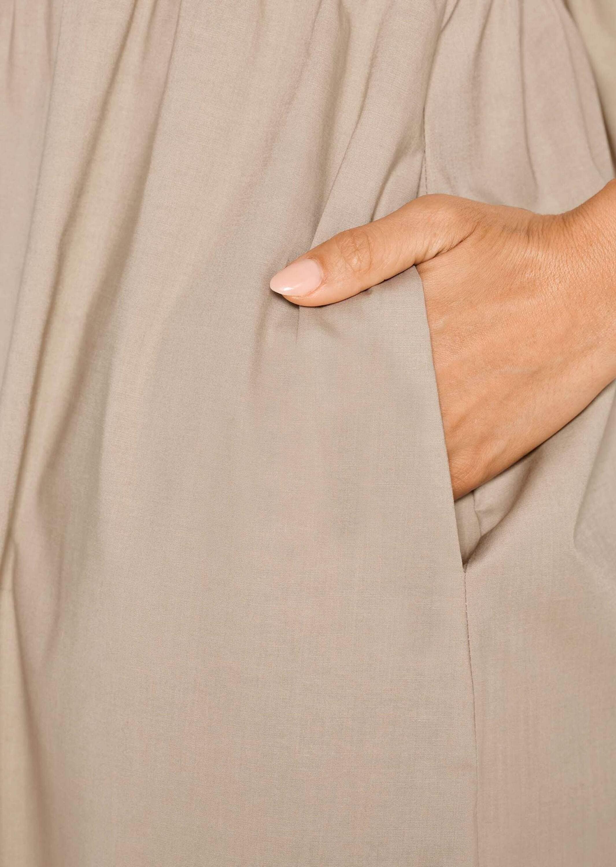 MADELEINE Midikleid »Jerseykleid Baumwollkleid mit Streifendetails« Nahttasche Seitennahttaschen