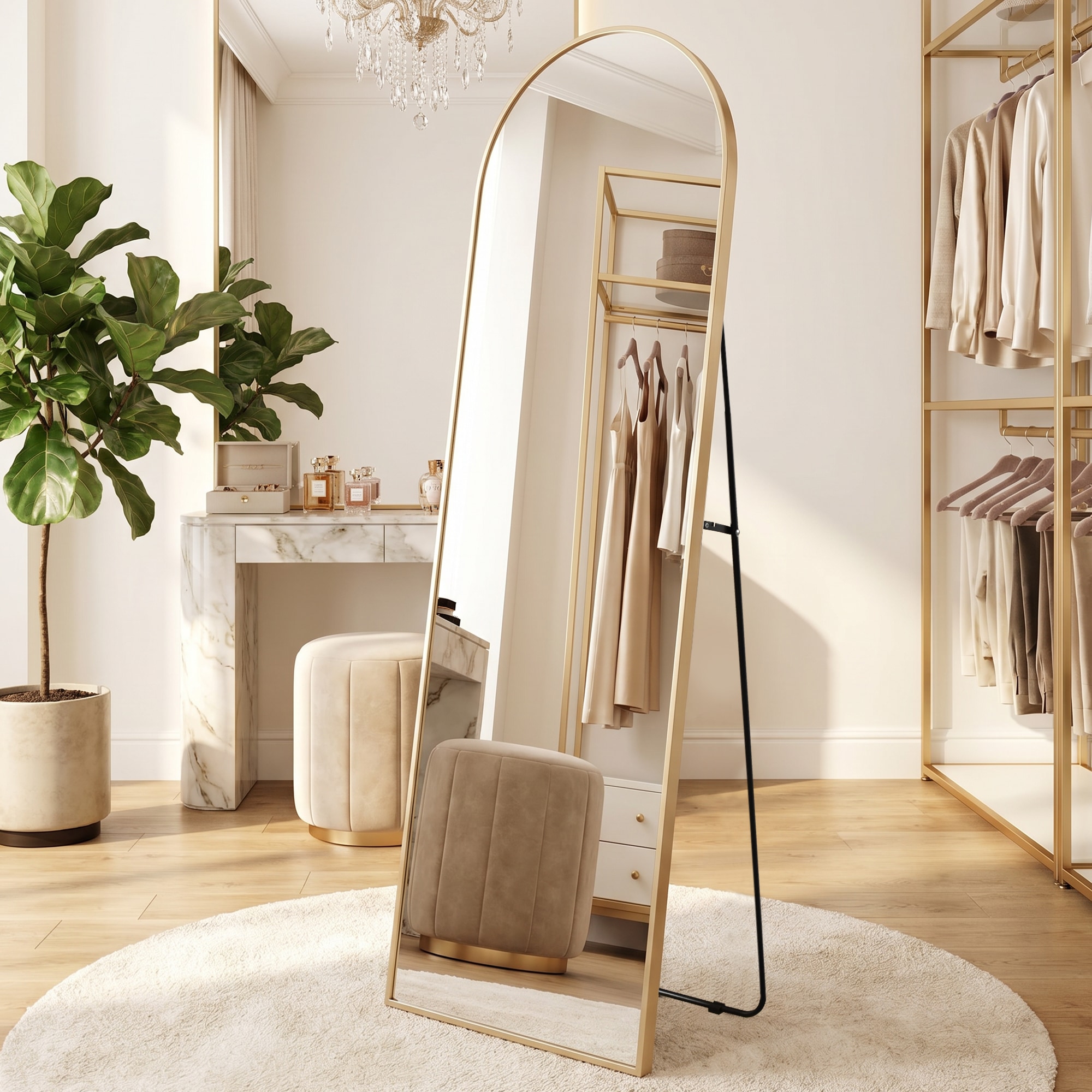 OTTO home Spiegel »Standspiegel Addrik, wahlweise in 2 Größen 150x40cm oder 180x60cm« Ganzkörperspiegel mit Sicherheitsglas, in verschiedenen Farben