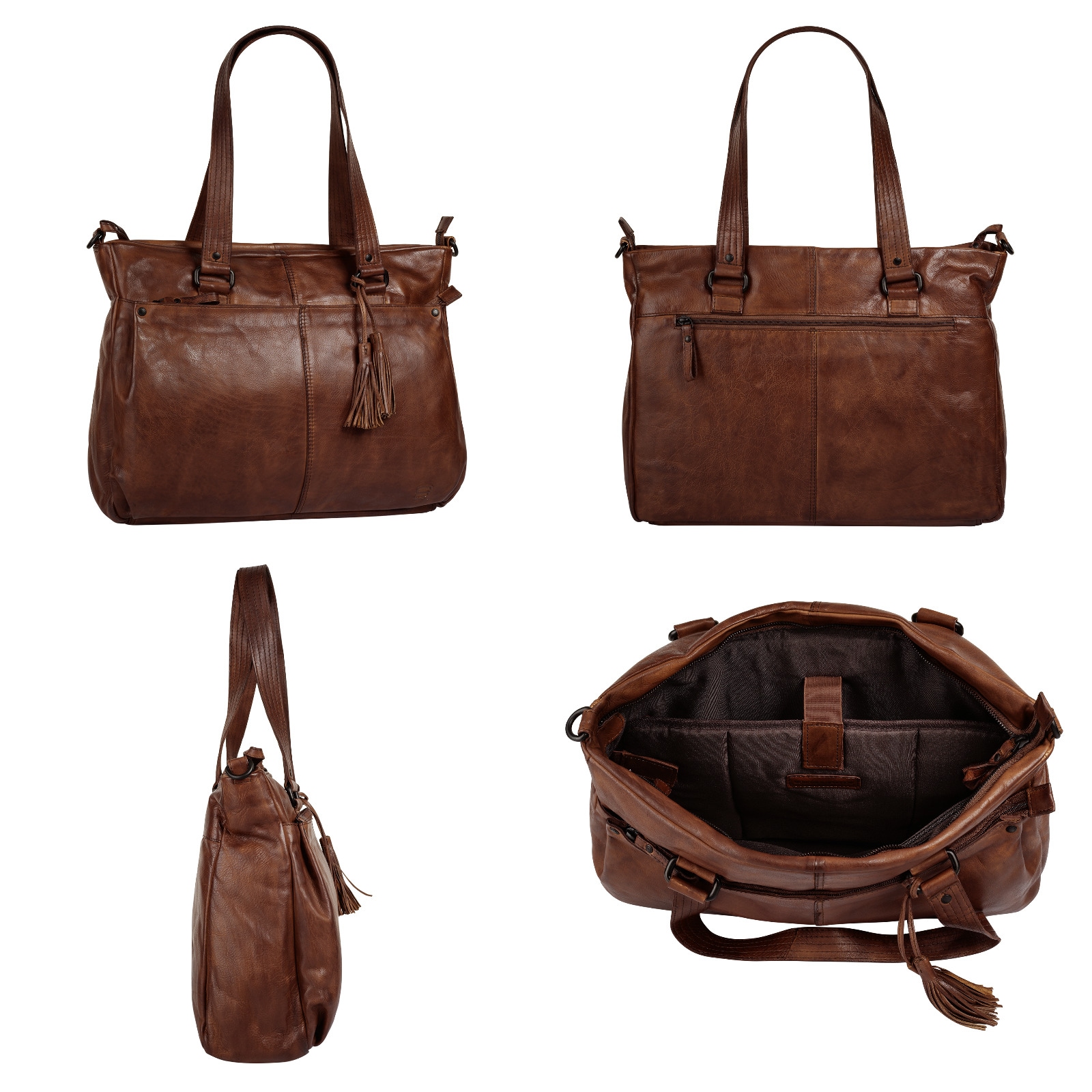 Spikes & Sparrow Shopper, echt Leder