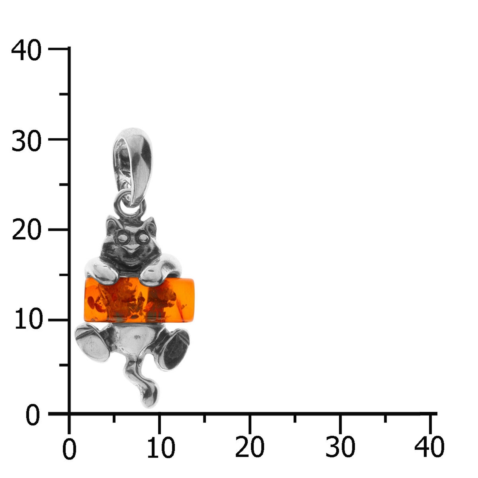 OSTSEE-SCHMUCK Kettenanhänger »- Katze - Silber 925/000 - Bernstein«