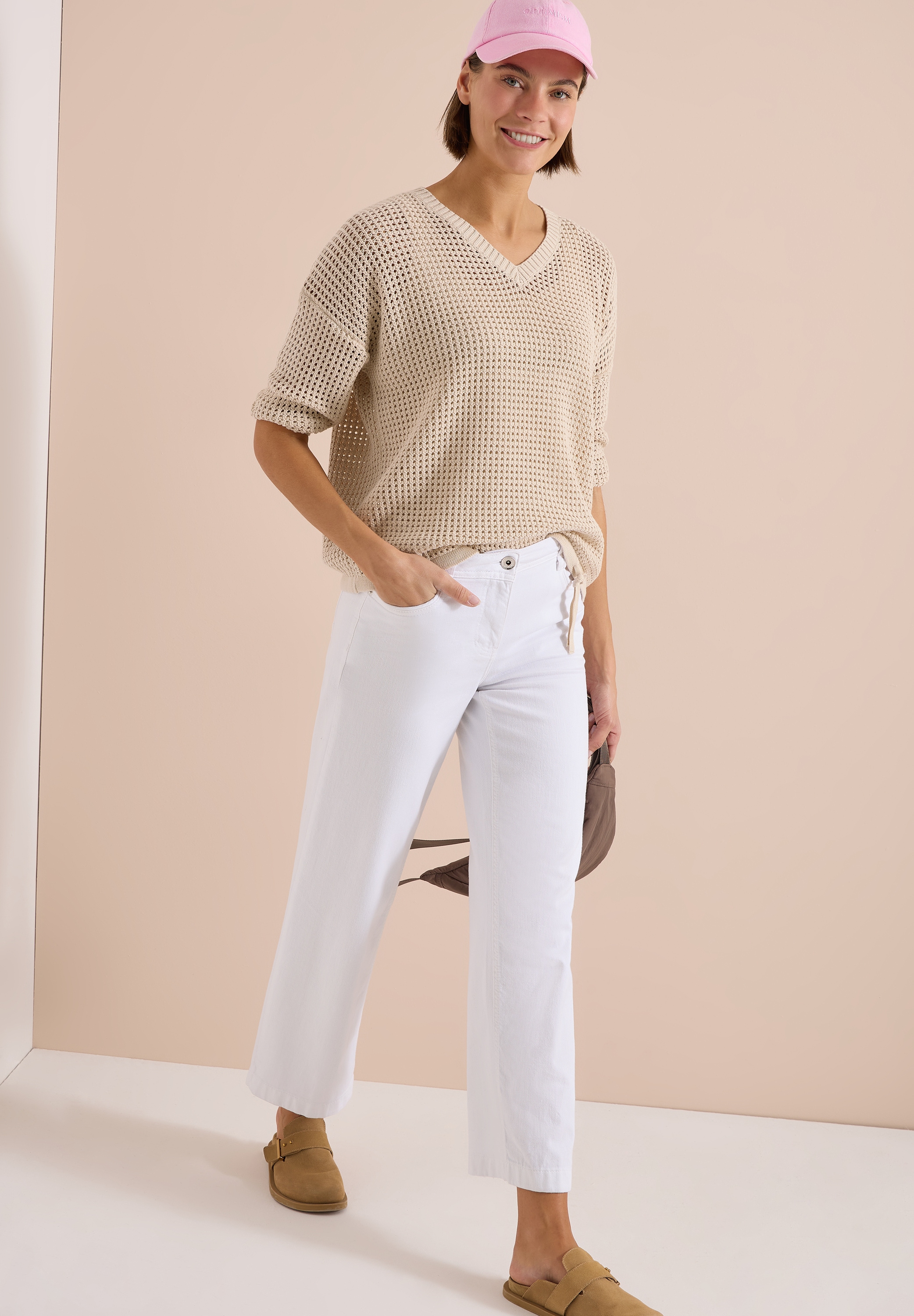 Cecil Strickpullover im Crochet-Look/moderner Sommerstrick