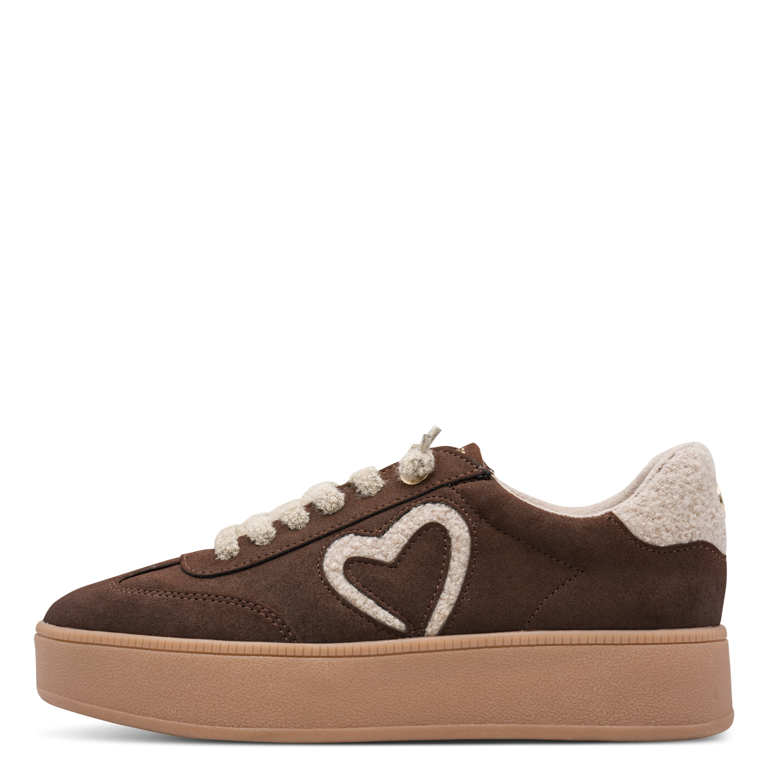 MARCO TOZZI Slip-On Sneaker  Freizeitschuh, Plateausneaker, Slipper mit Plüsch-Herz