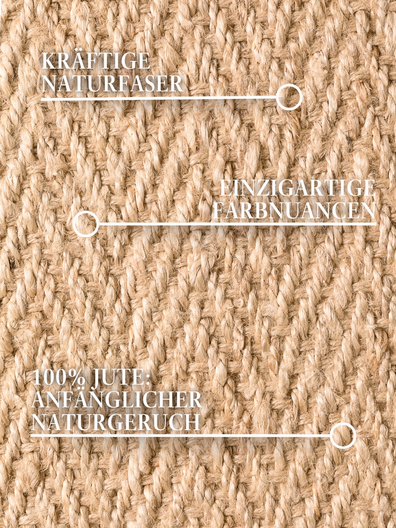Villeroy & Boch Teppich »Mirabelle« rechteckig 10 mm Höhe Jute, Natur, Wohnzimmer, Esszimmer, Schlafzimmer, Fischgrätendesign