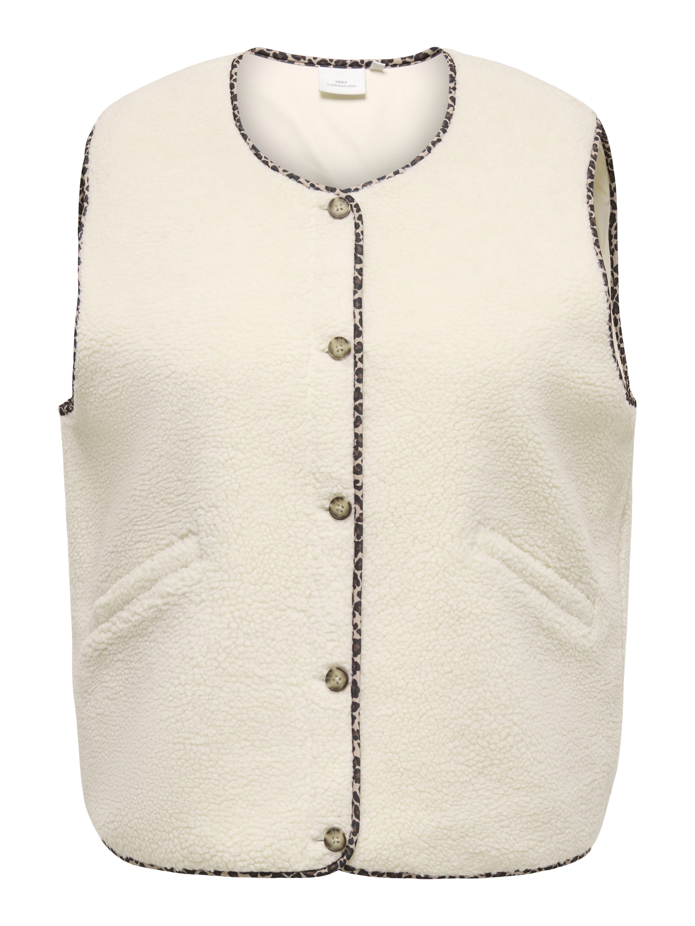 ONLY CARMAKOMA Plüschweste »CARBABY TEDDY VEST PNT« Kunstfaser