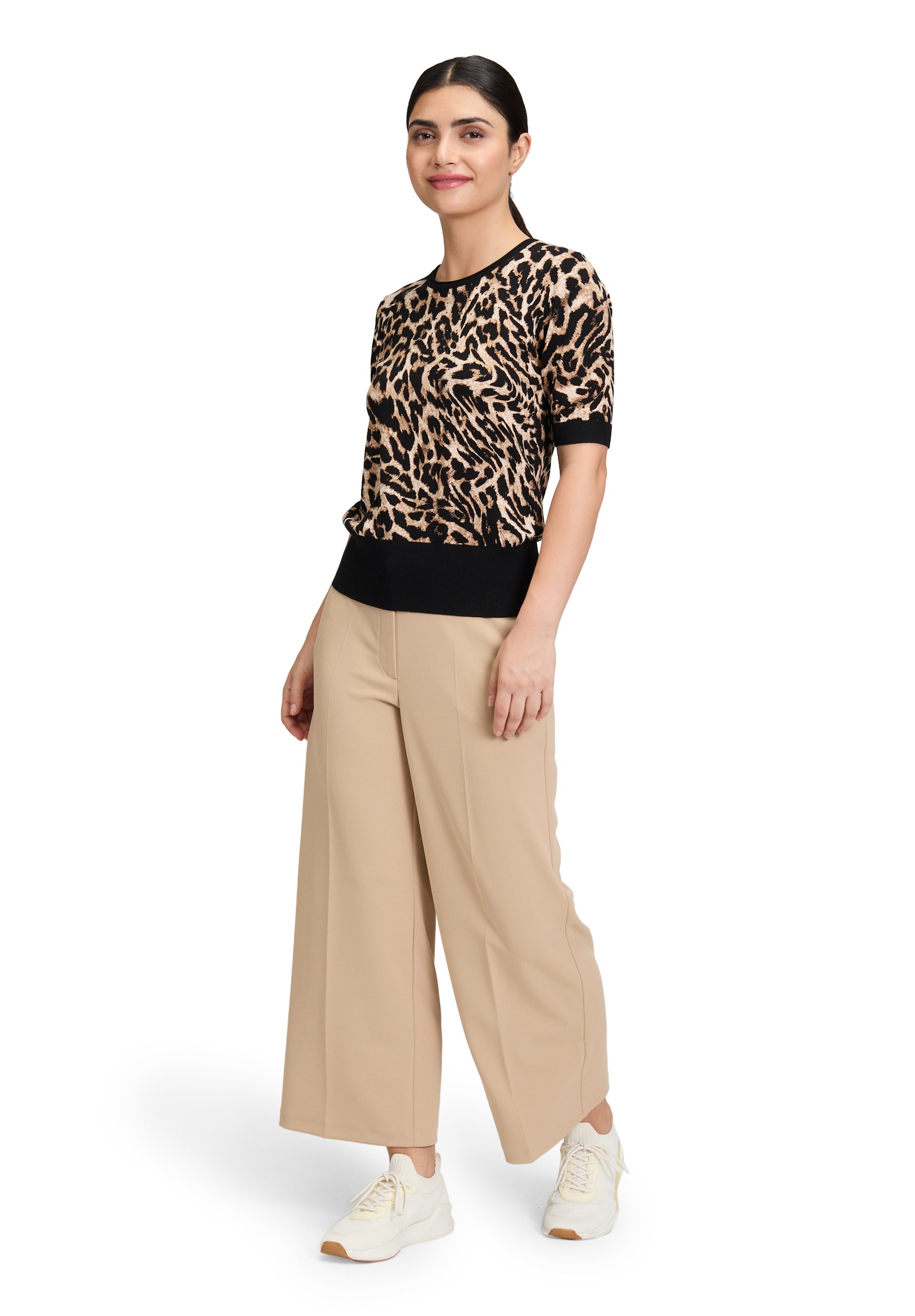 Betty Barclay Rundhalspullover »Feinstrickpullover mit Animalprint«