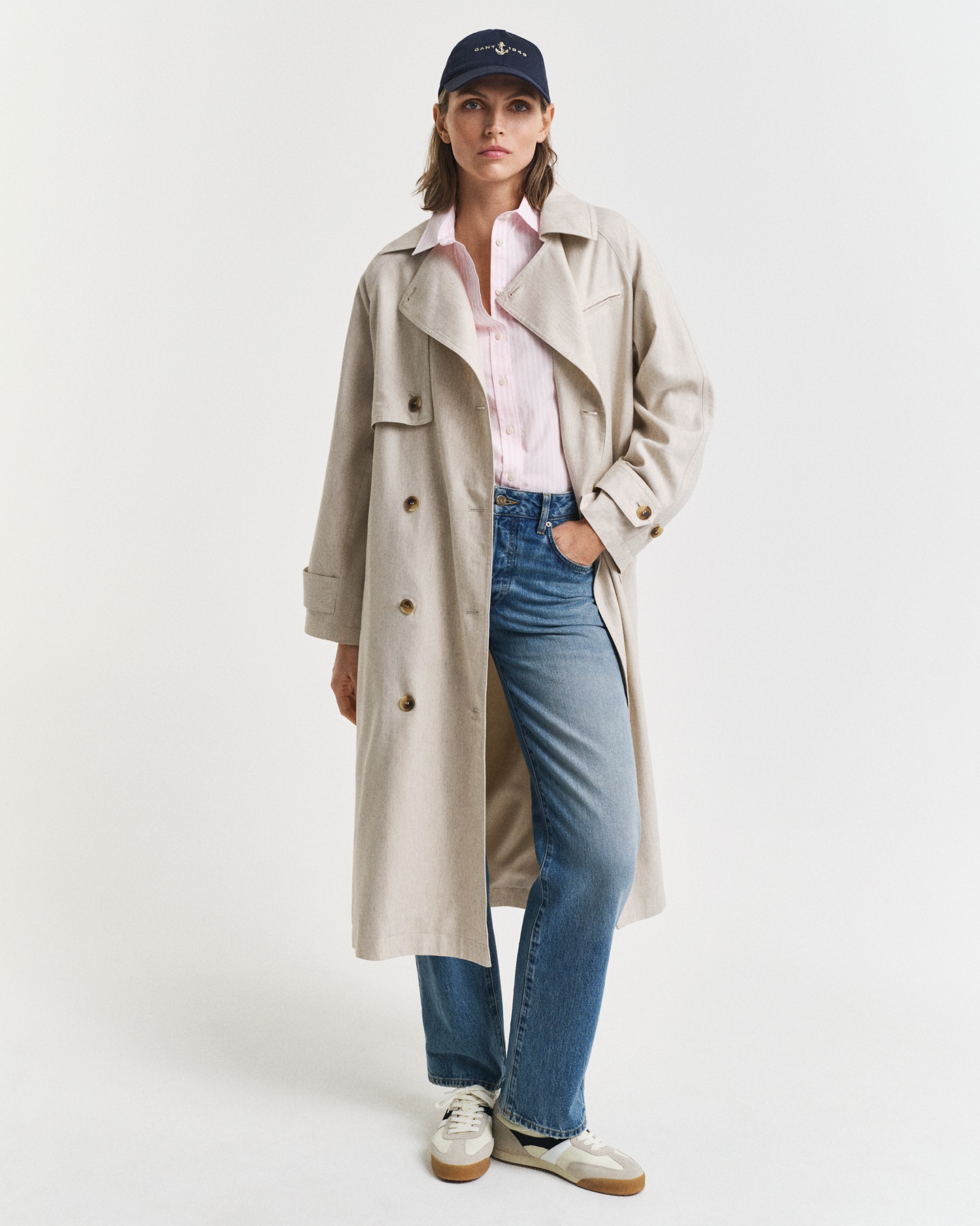 Gant Hemdbluse »REG POPLIN STRIPED SHIRT«, mit einer kleinen Logostickerei auf der Brust
