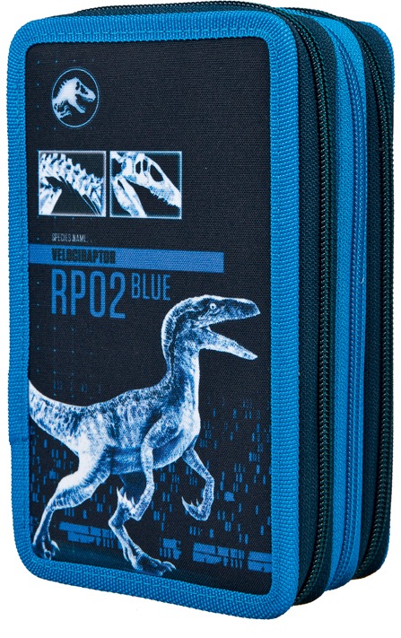 Scooli Federmäppchen »Tripledecker, Jurassic World«, befüllt, inkl. Geodreieck
