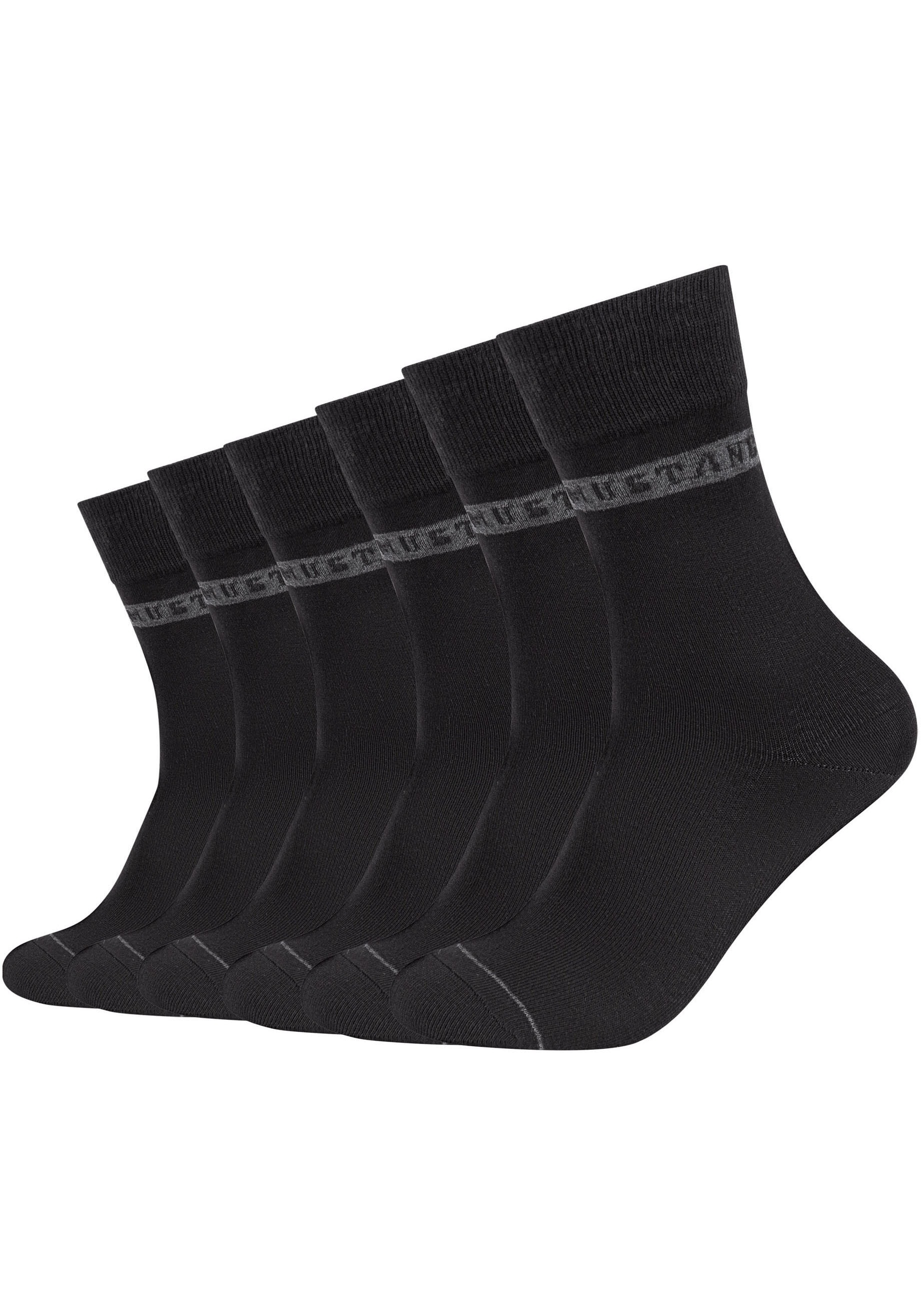 MUSTANG Socken »casual«, (6er Pack), mit Weicher und elastischer Komfortbund