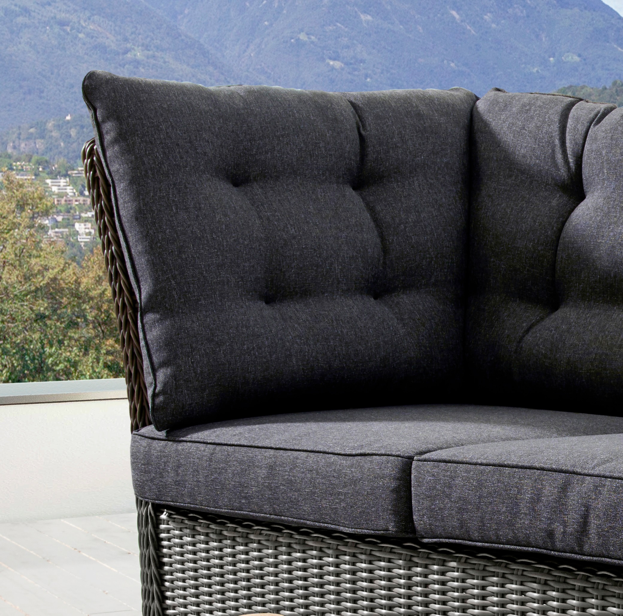 Destiny Loungesofa »PALMA«, Aluminium, Polyrattan, 3er Bank, inkl. Auflagen