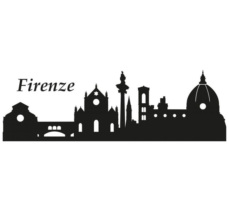 Wall-Art Wandtattoo »XXL Stadt Skyline Firenze 120cm«