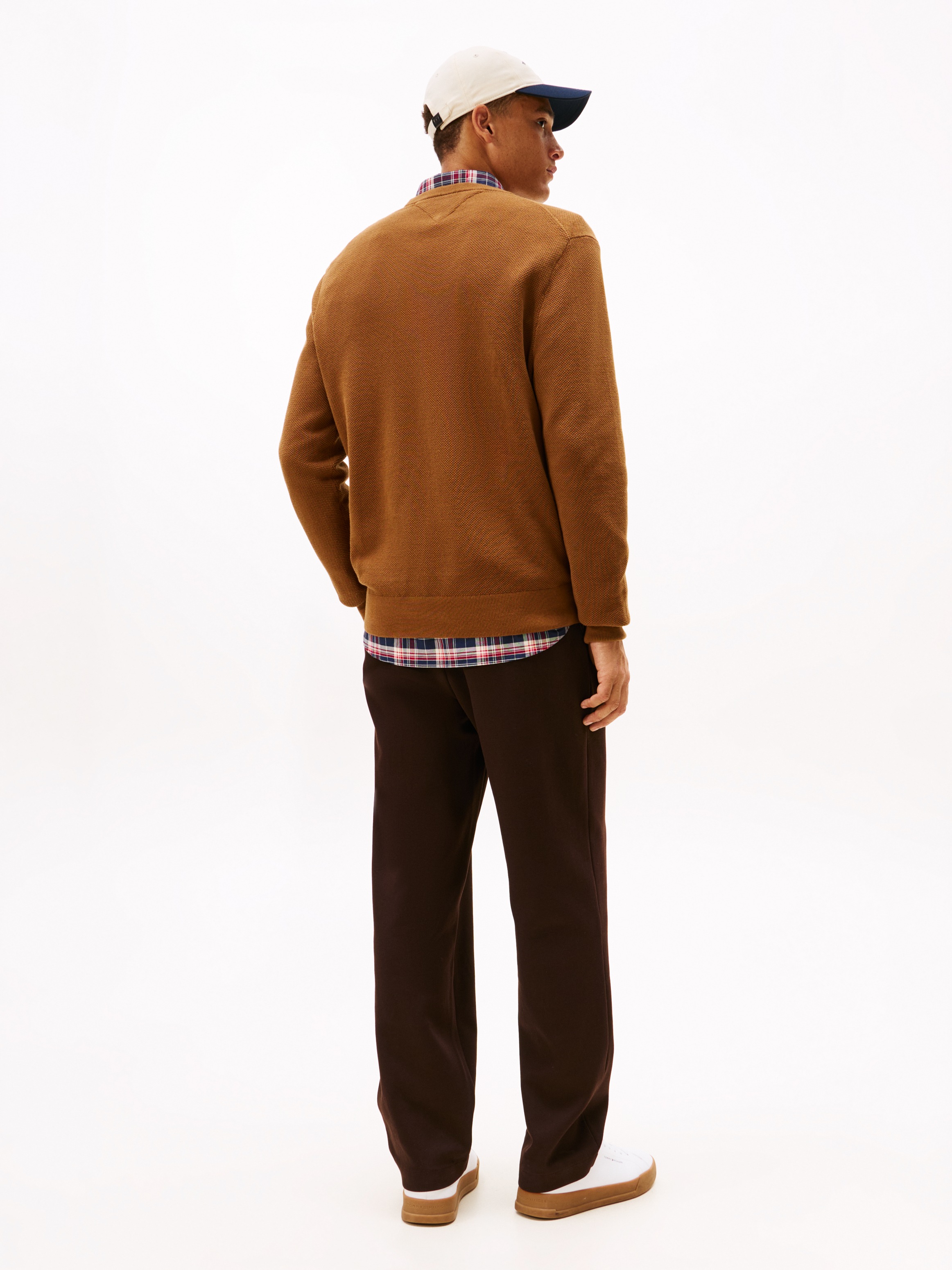 Tommy Hilfiger Rundhalspullover »ESSENTIAL STRUCTURE CREW NECK mit Struktur und Label« unifarben, casual, regular fit, Baumwolle, Rundhals