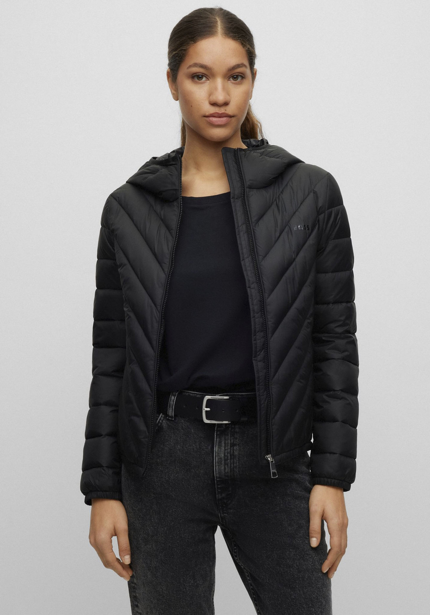 Steppjacke »C_Palatto 10239121 01«, mit Kapuze, mit dezentem Logoschriftzug