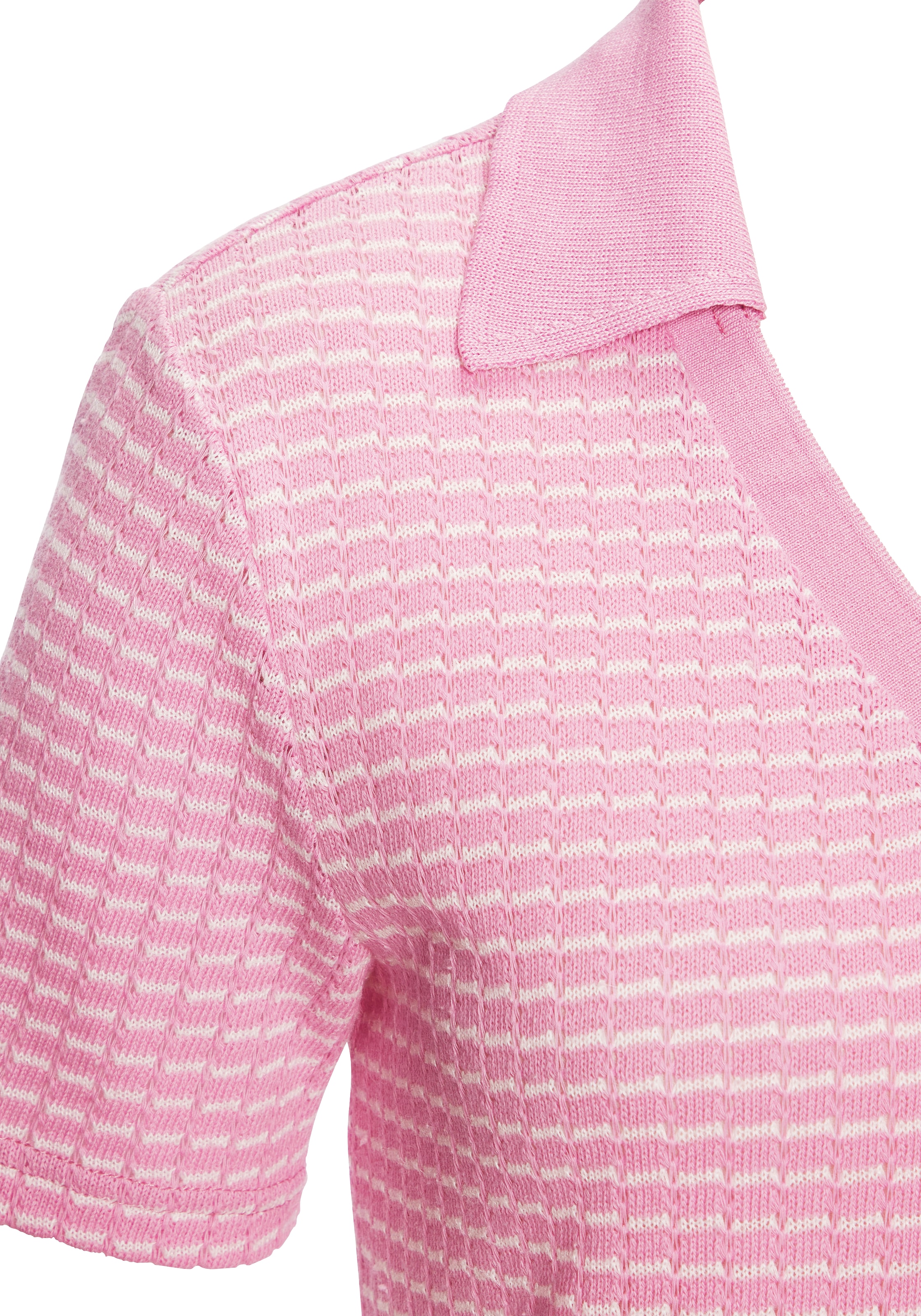 Vivance Poloshirt »aus strukturierter Strickqualität« schöne Strick-Qualität
