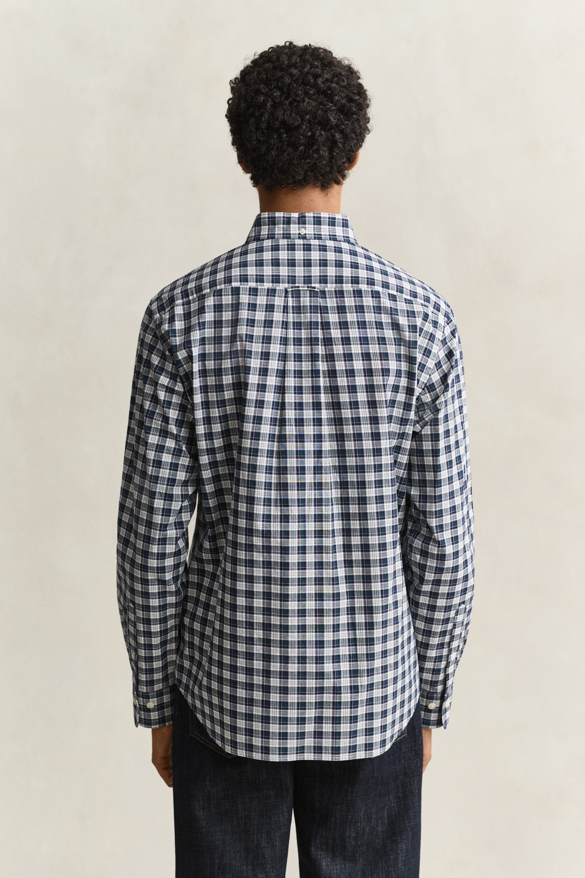 Gant Langarmhemd »REGULAR POPLIN CHECK« Button-down-Kragen, regular fit