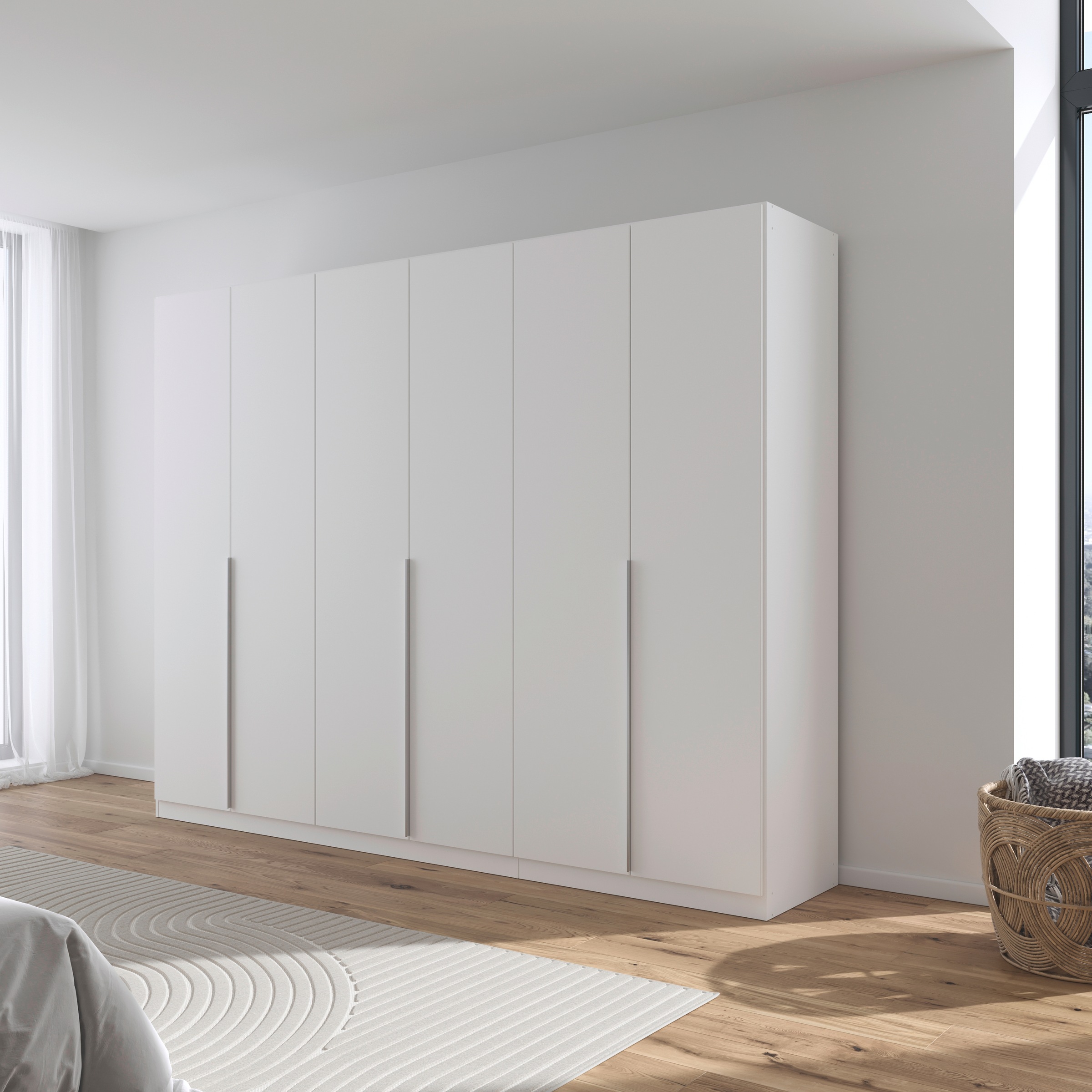 rauch Drehtürenschrank »Kleiderschrank Schrank Garderobe AGORDO TOPSELLER Schlafzimmer«, (in zwei Griff-Farben mit Dekor- oder Hochglanzfront), durchdachte Innenausstattung, in 6 Breiten und 2 Höhen MADE IN GERMANY