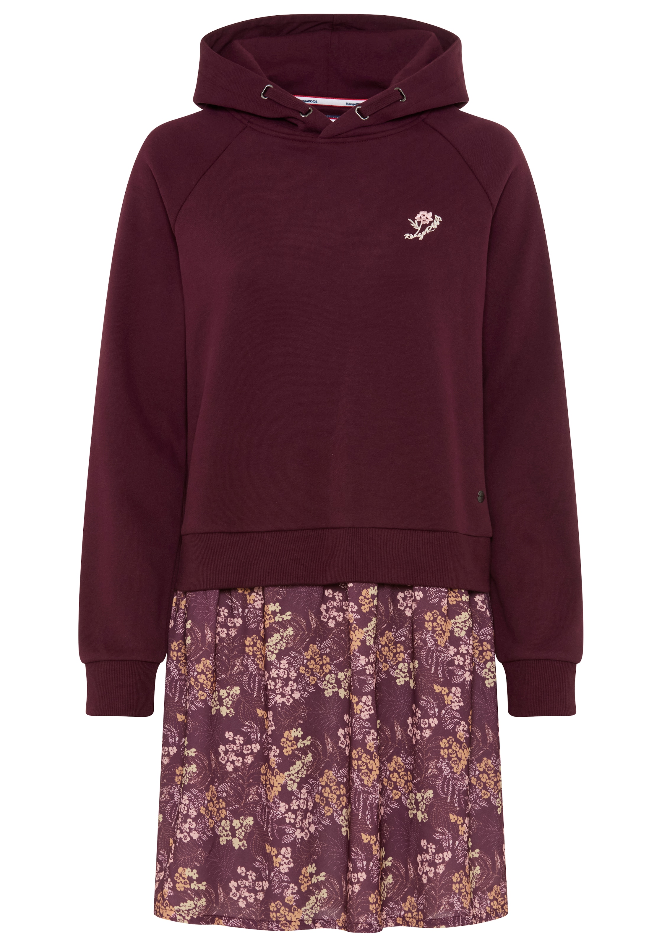 KangaROOS 2-in-1-Kleid mit angesetztem Rockteil, mit Langarm, aus Sweatware und Web