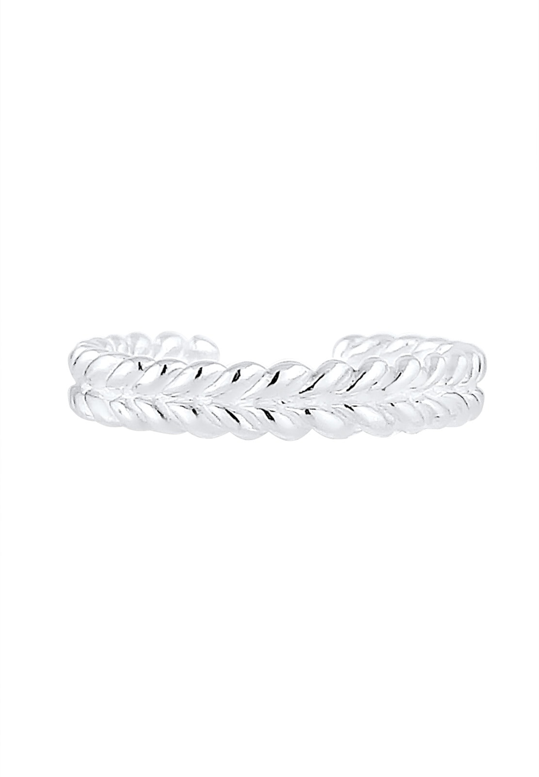 Elli Schmuckset »Ring Zehenring Geflochten Geo Sommer Strand 925 Silber«