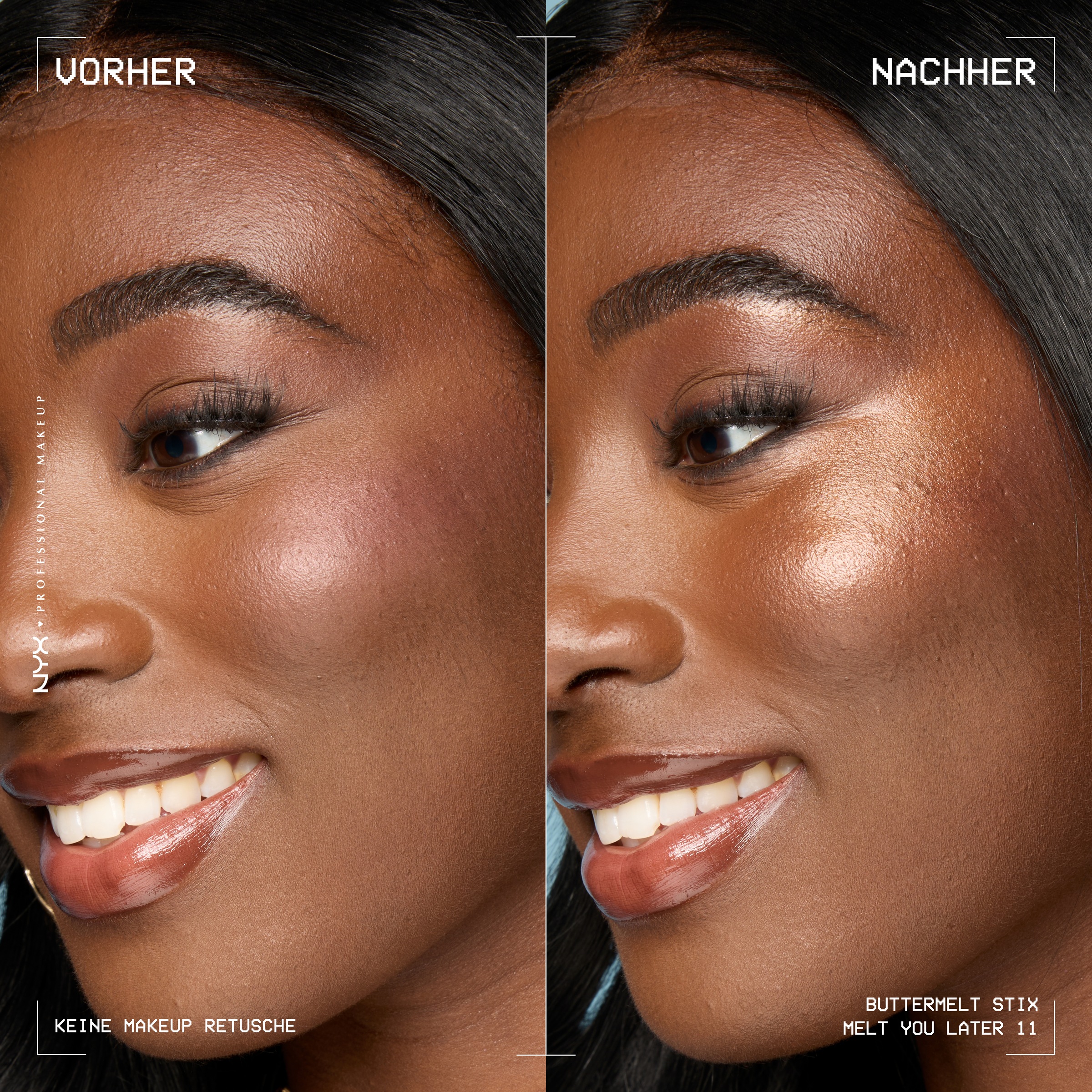 NYX PROFESSIONAL MAKEUP Highlighter »BUTTERMELT STIX GLOW BOOSTING HIGHLIGHTER STICK« mit Cupuaçu- und Kokosnussbutter, für einen ultimativen Glow